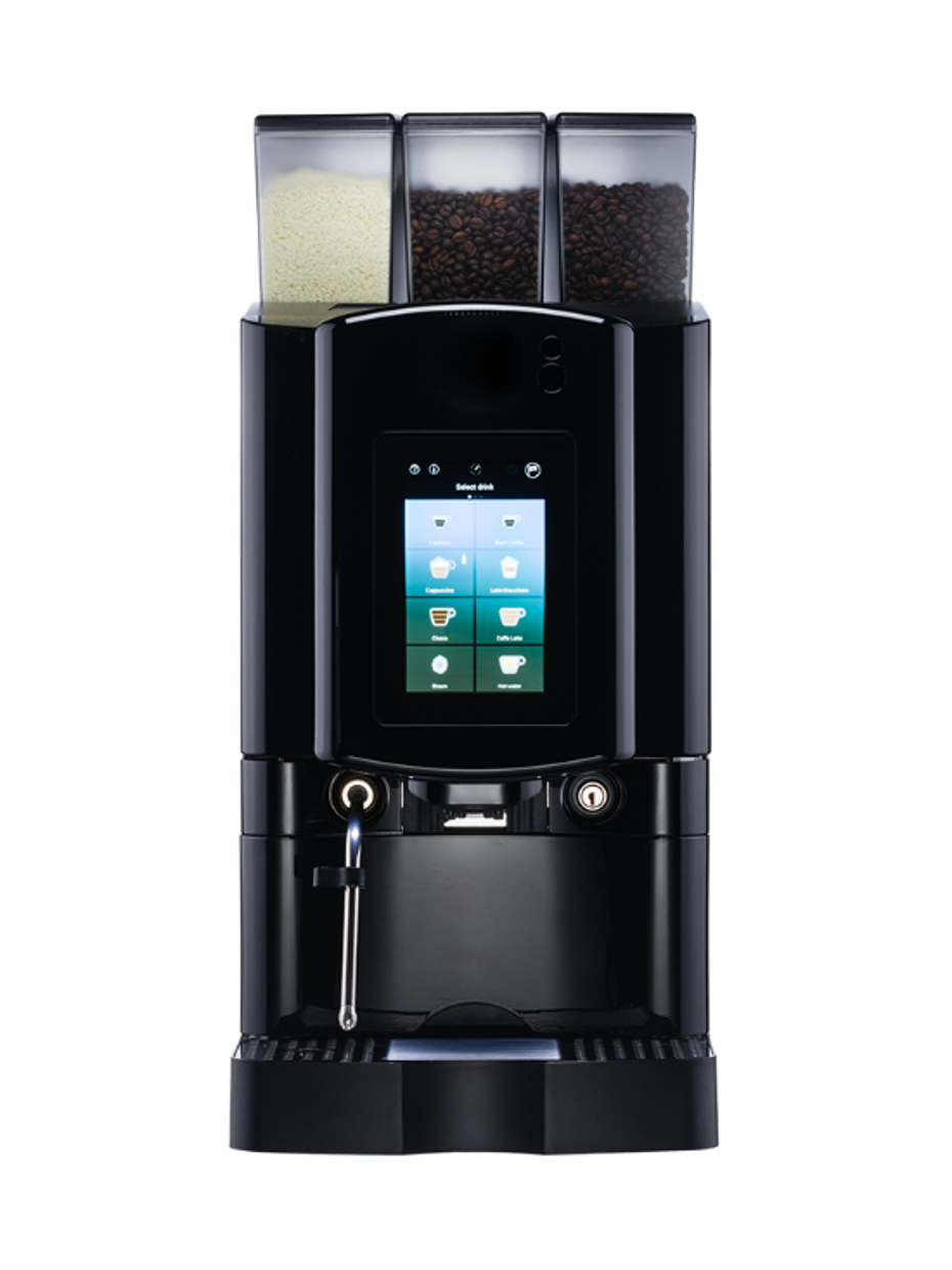 The Touch commercial bean to cup coffee machine in black casing