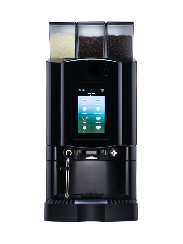 The Touch commercial bean to cup coffee machine in black casing