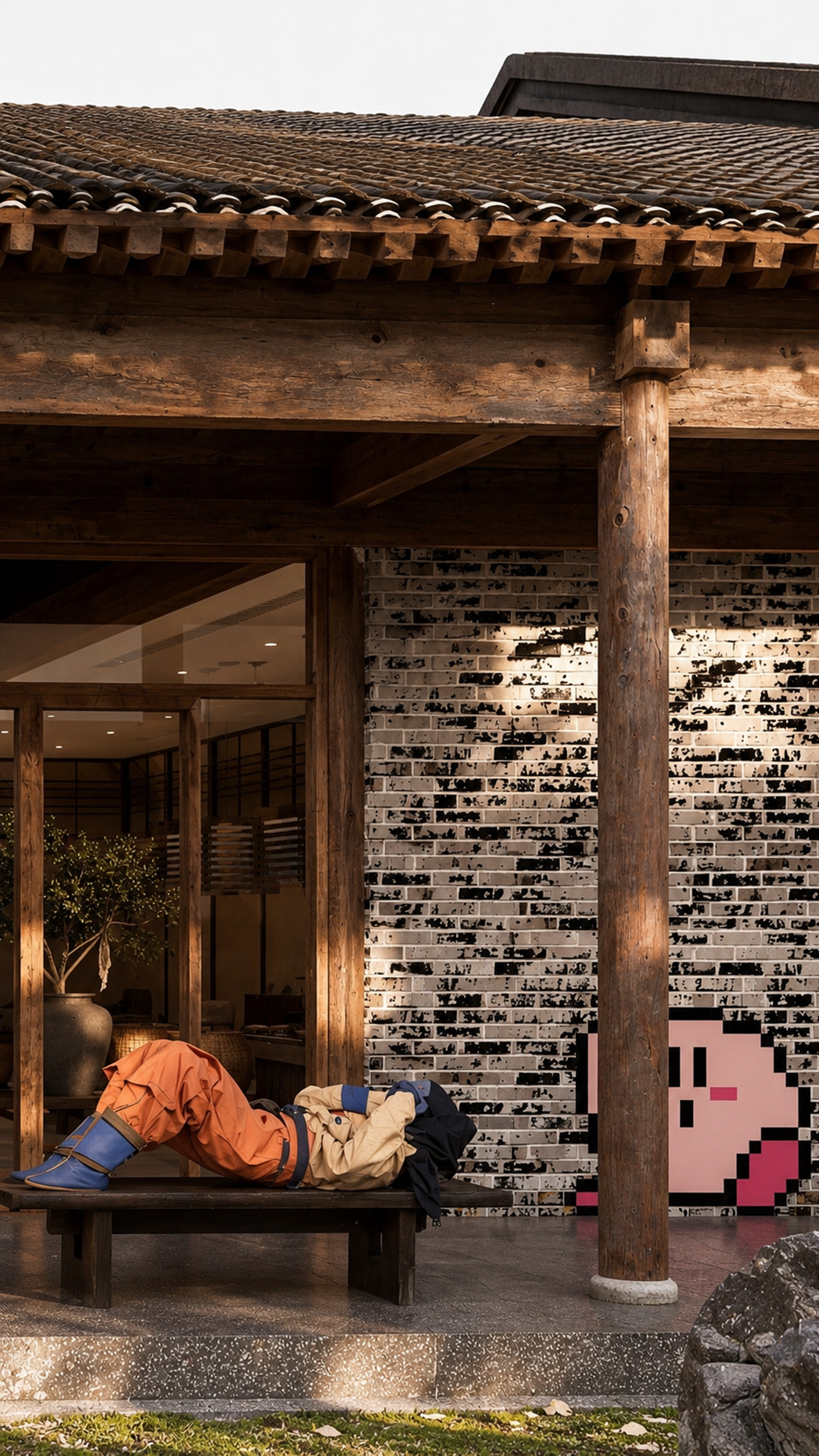 Shinobi — façade traditionnelle japonaise et décoration du jardin