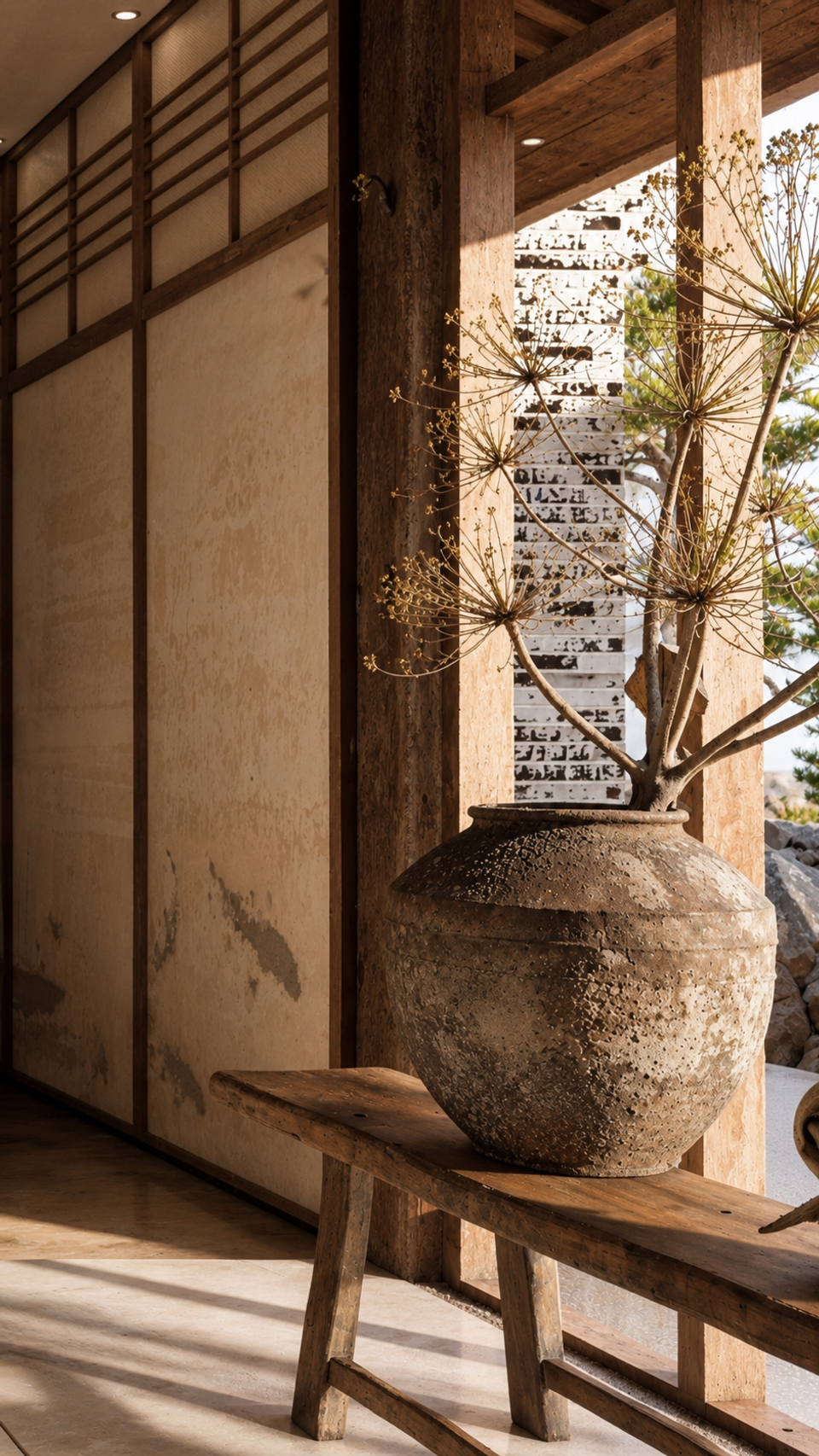 Shinobi — détail du vase et de l’espace japonais