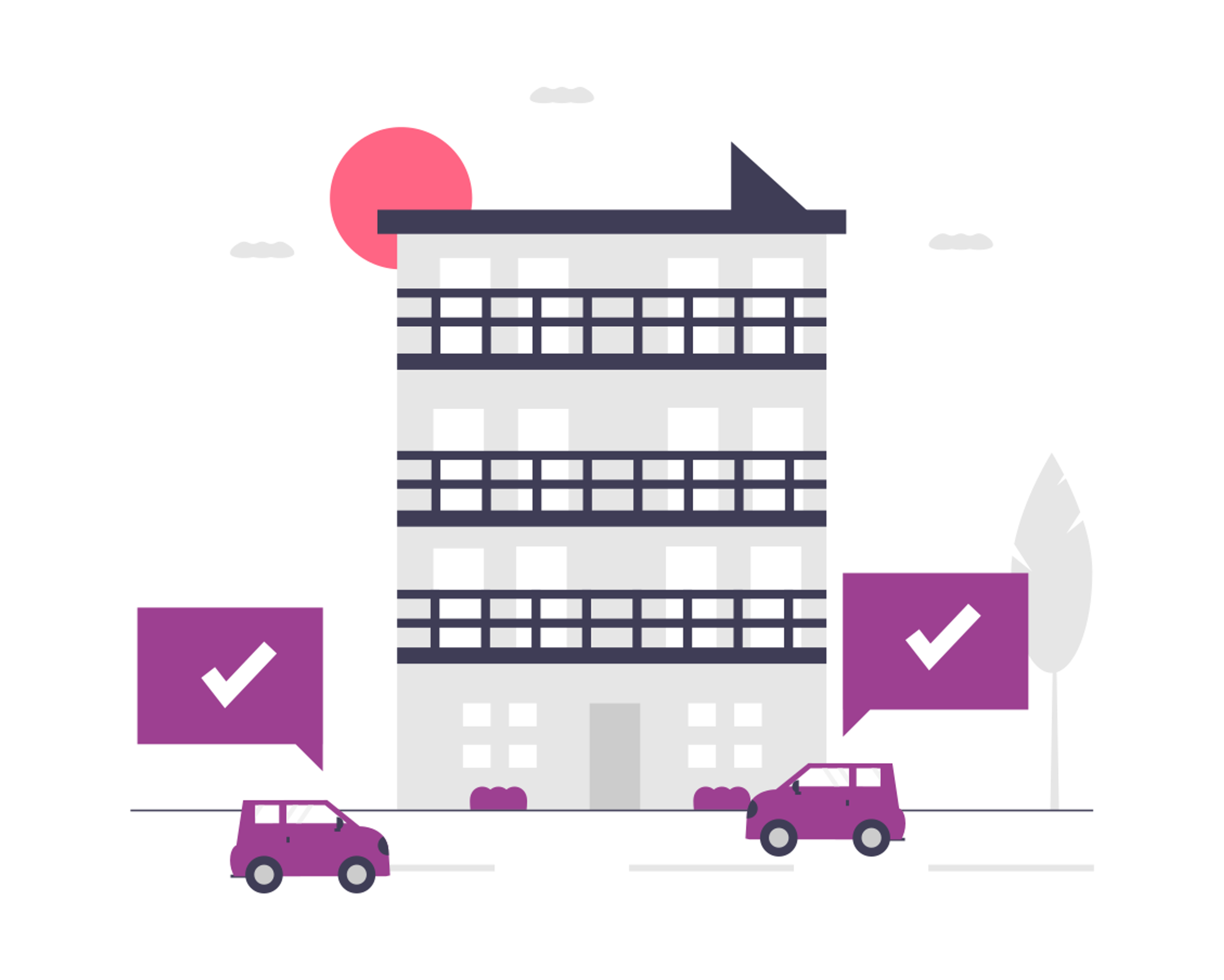 Autoja etsimässä parkkipaikkaa.