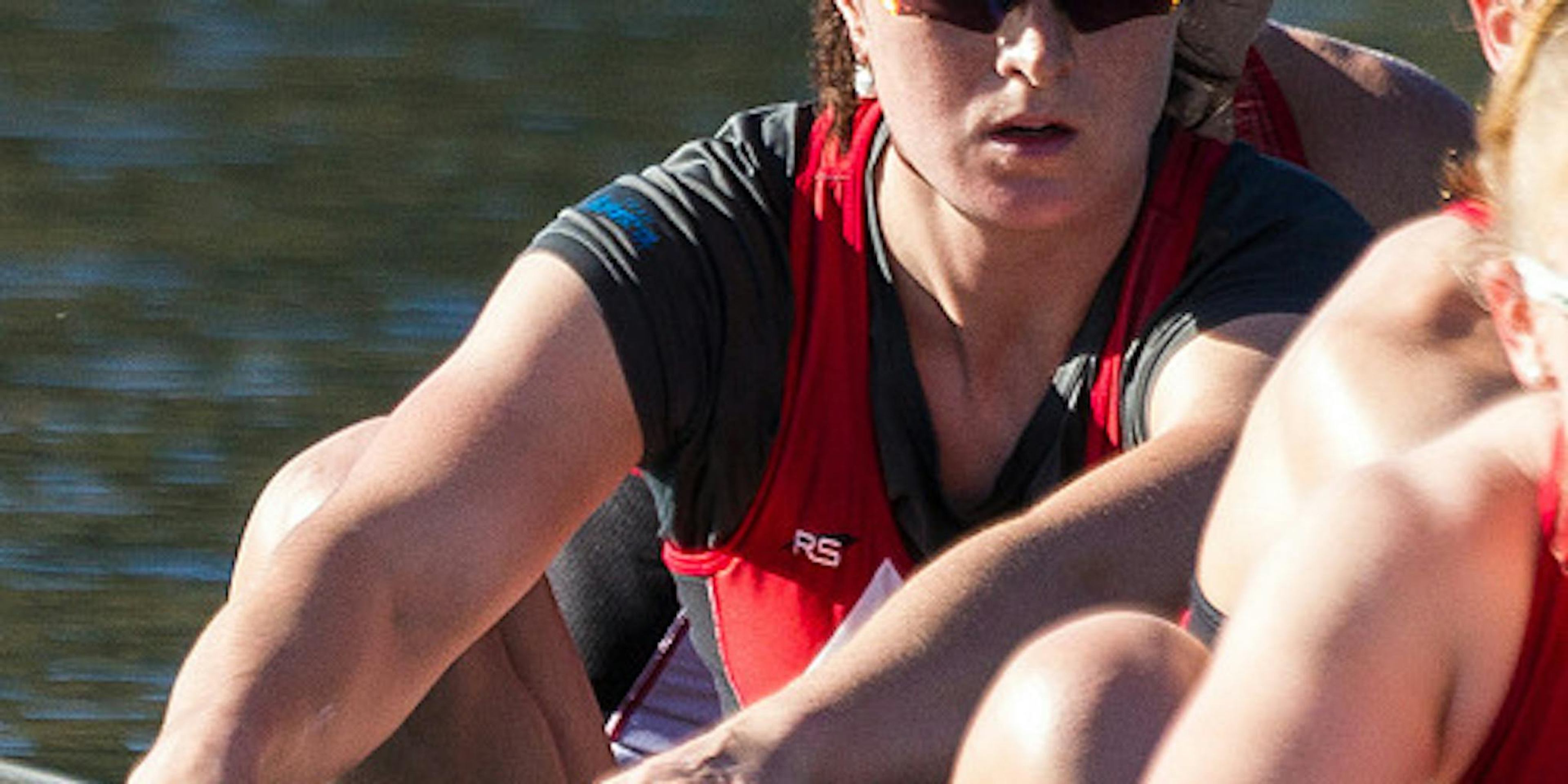 Nicole Hare competing in Rowing