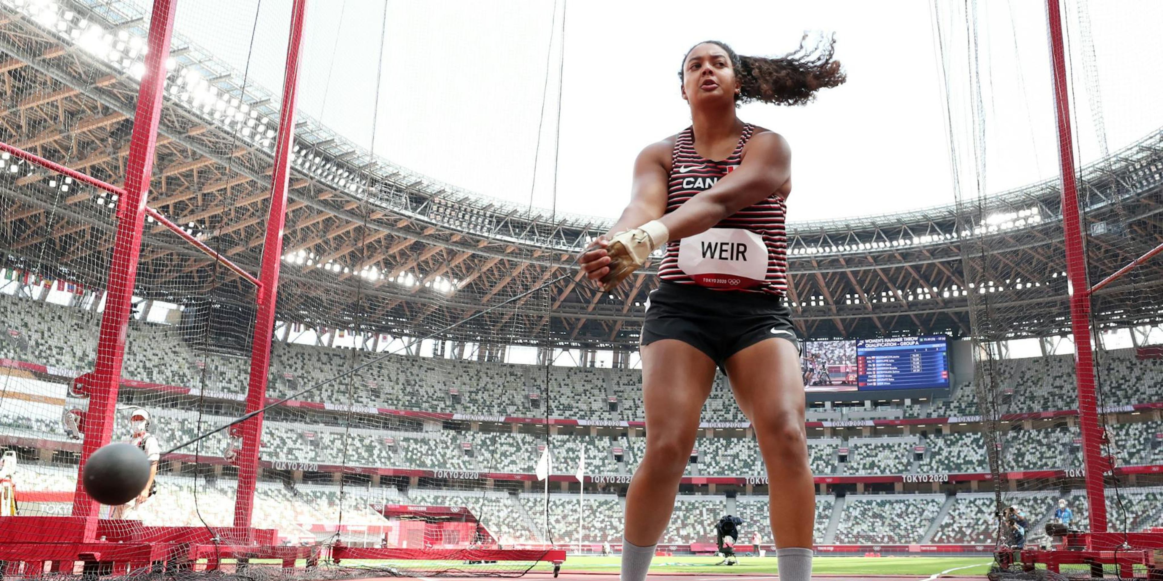 Jillian Weir competing in Track & Field