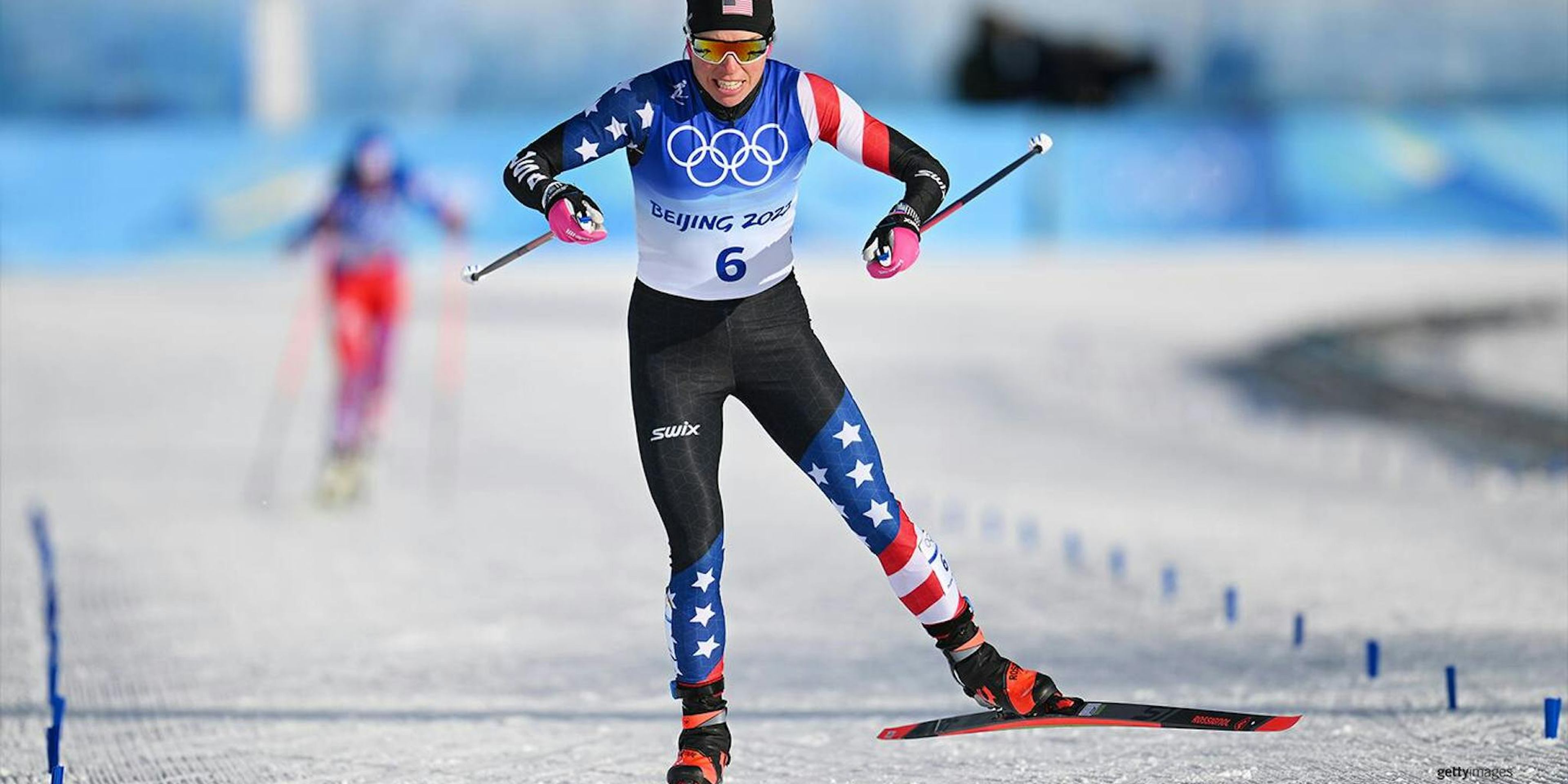 Rosie Brennan competing in Cross-Country Skiing