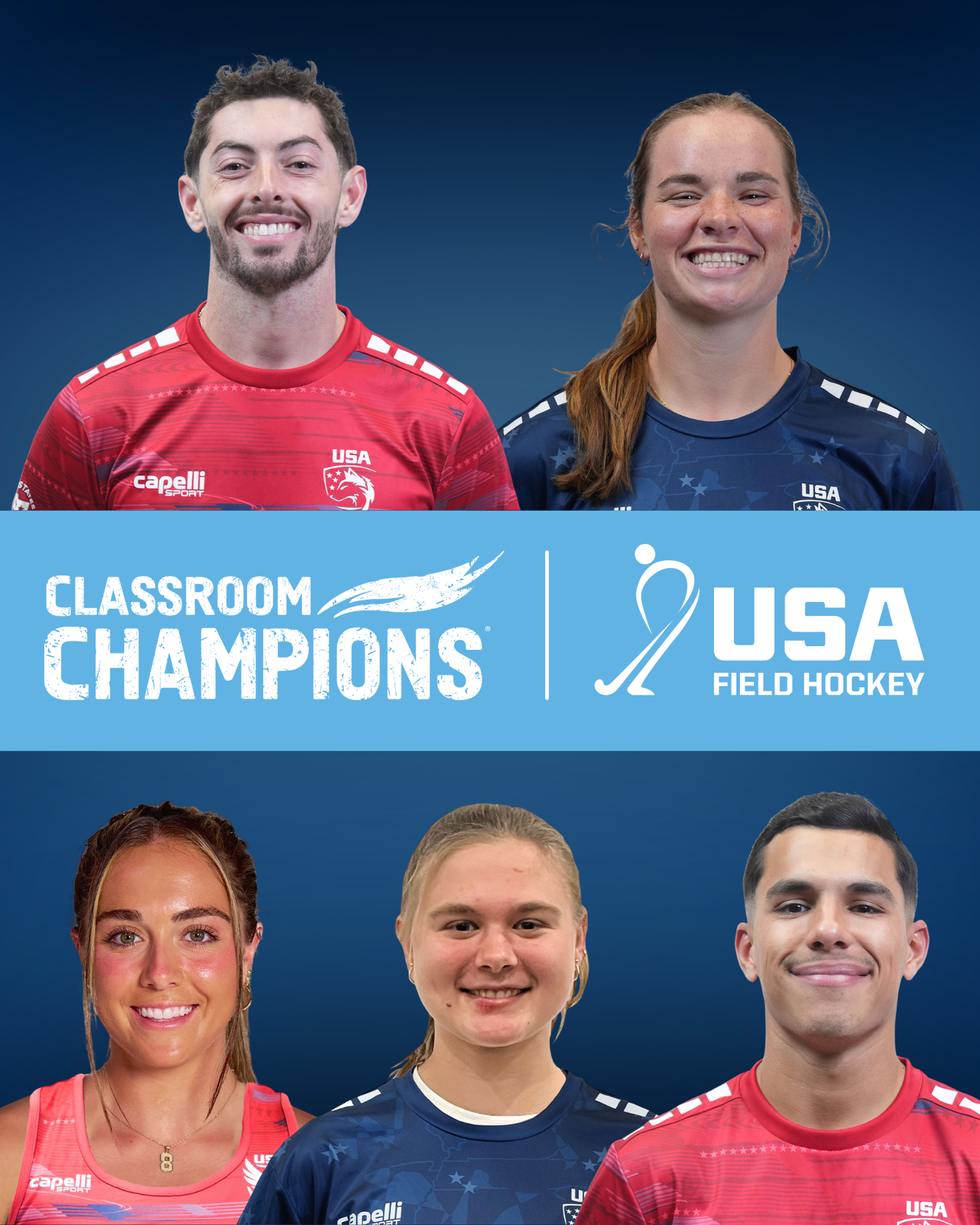 USA Field Hockey athletes partnering with Classroom Champions as mentors.