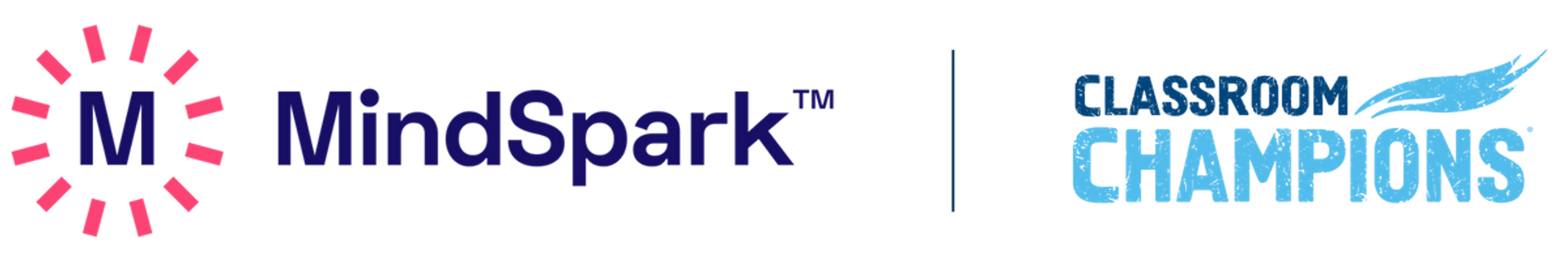 MindSpark and Classroom Champions logos, indicating a partnership between the two organizations.