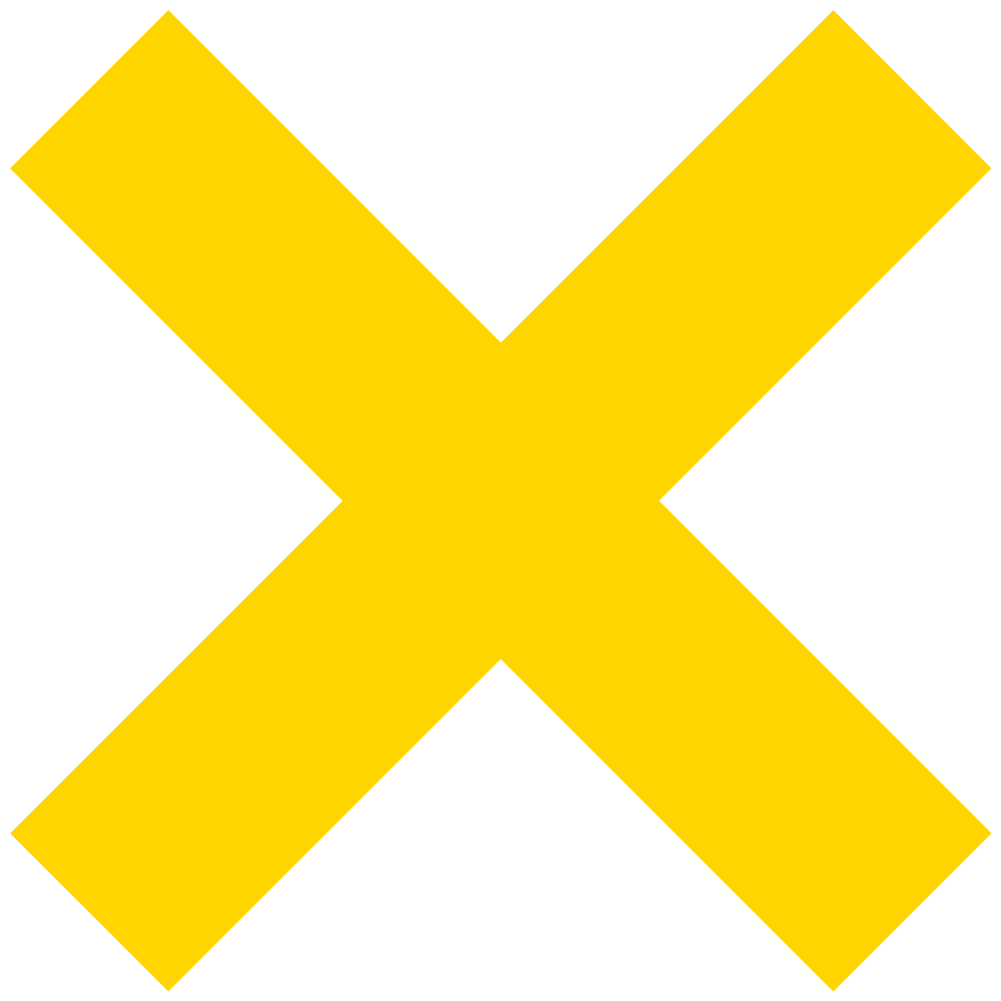 A yellow X on a transparent background
