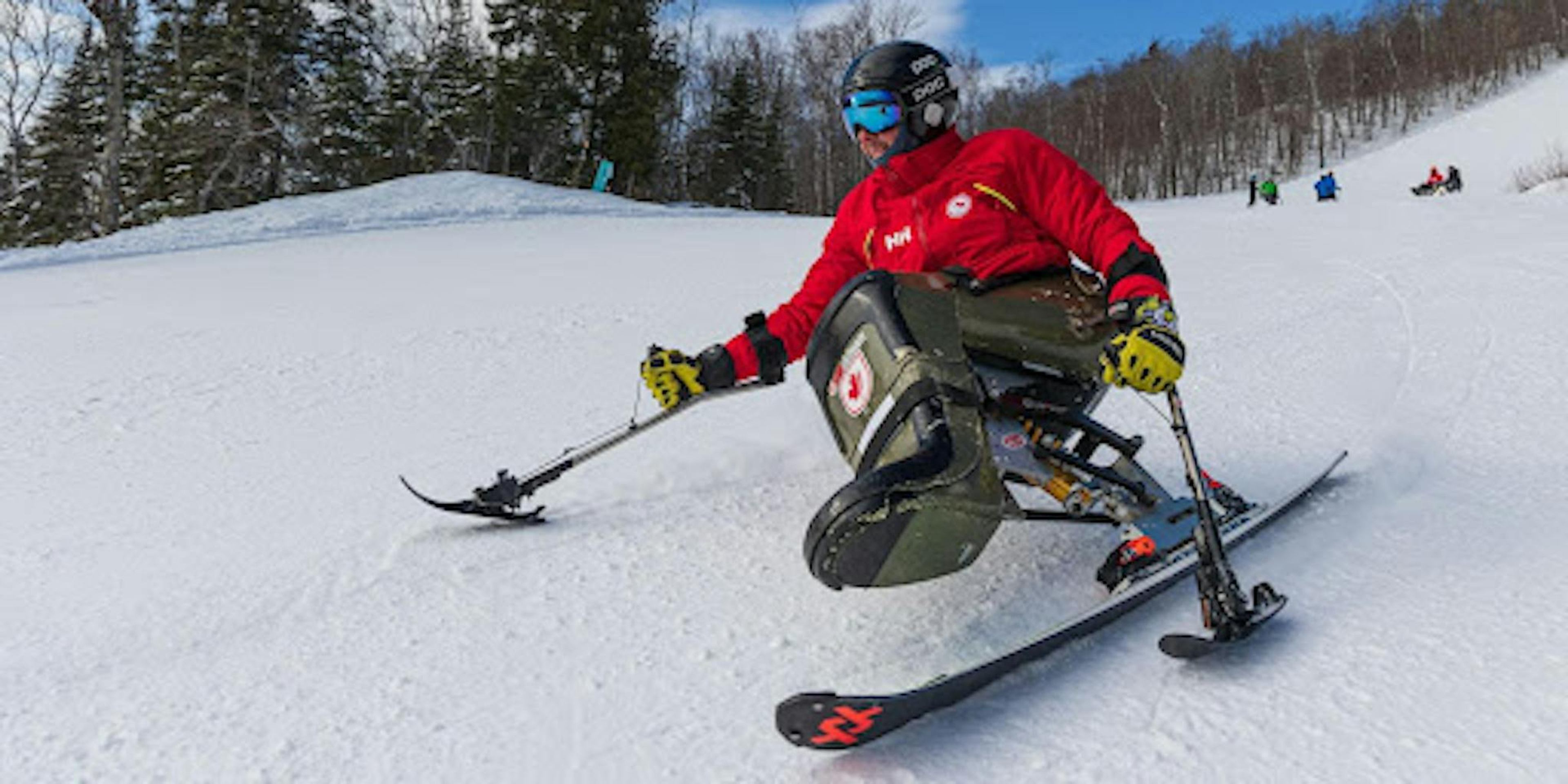 Brian Rowland competing in Para Alpine Skiing