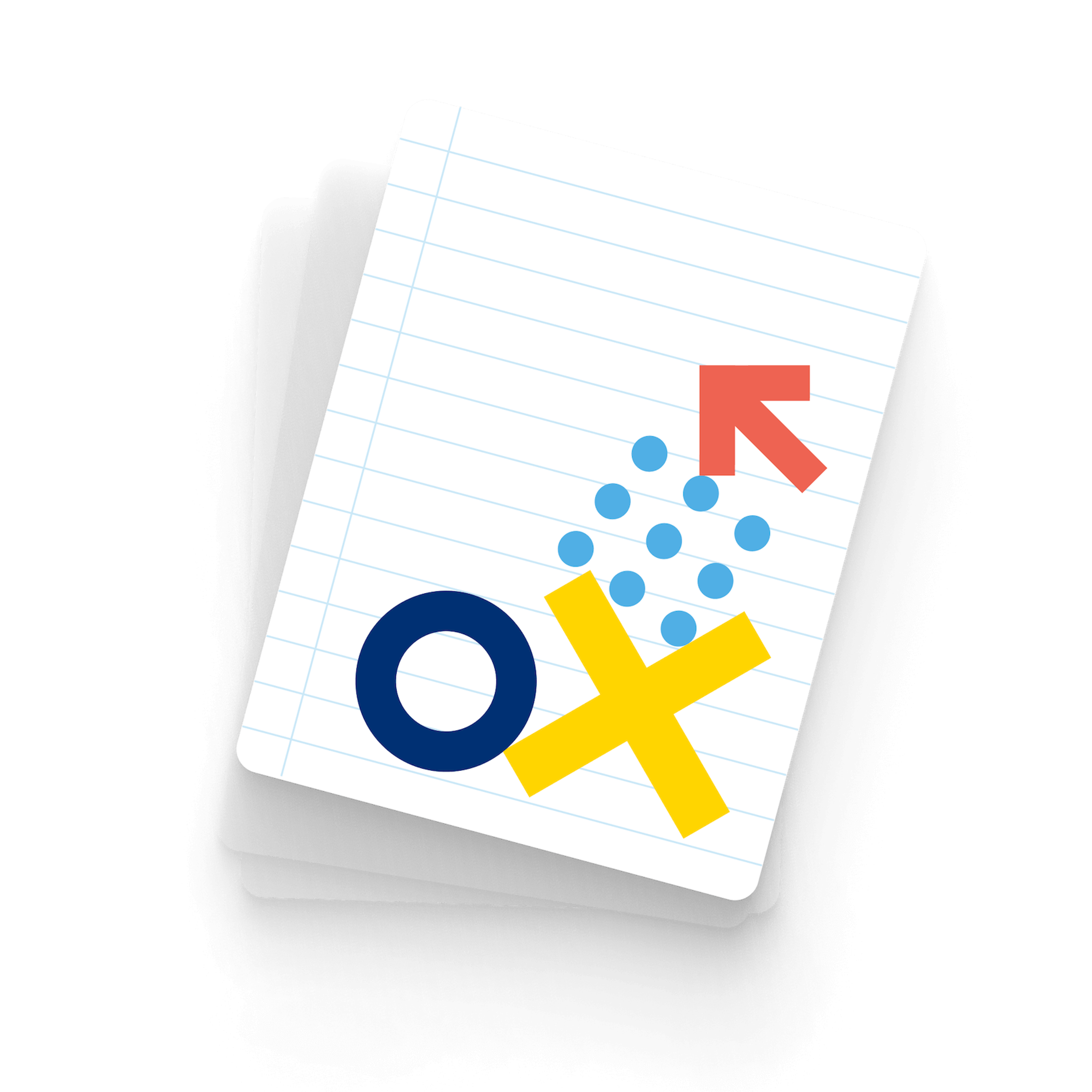 Stack of blank papers with a transparent background.