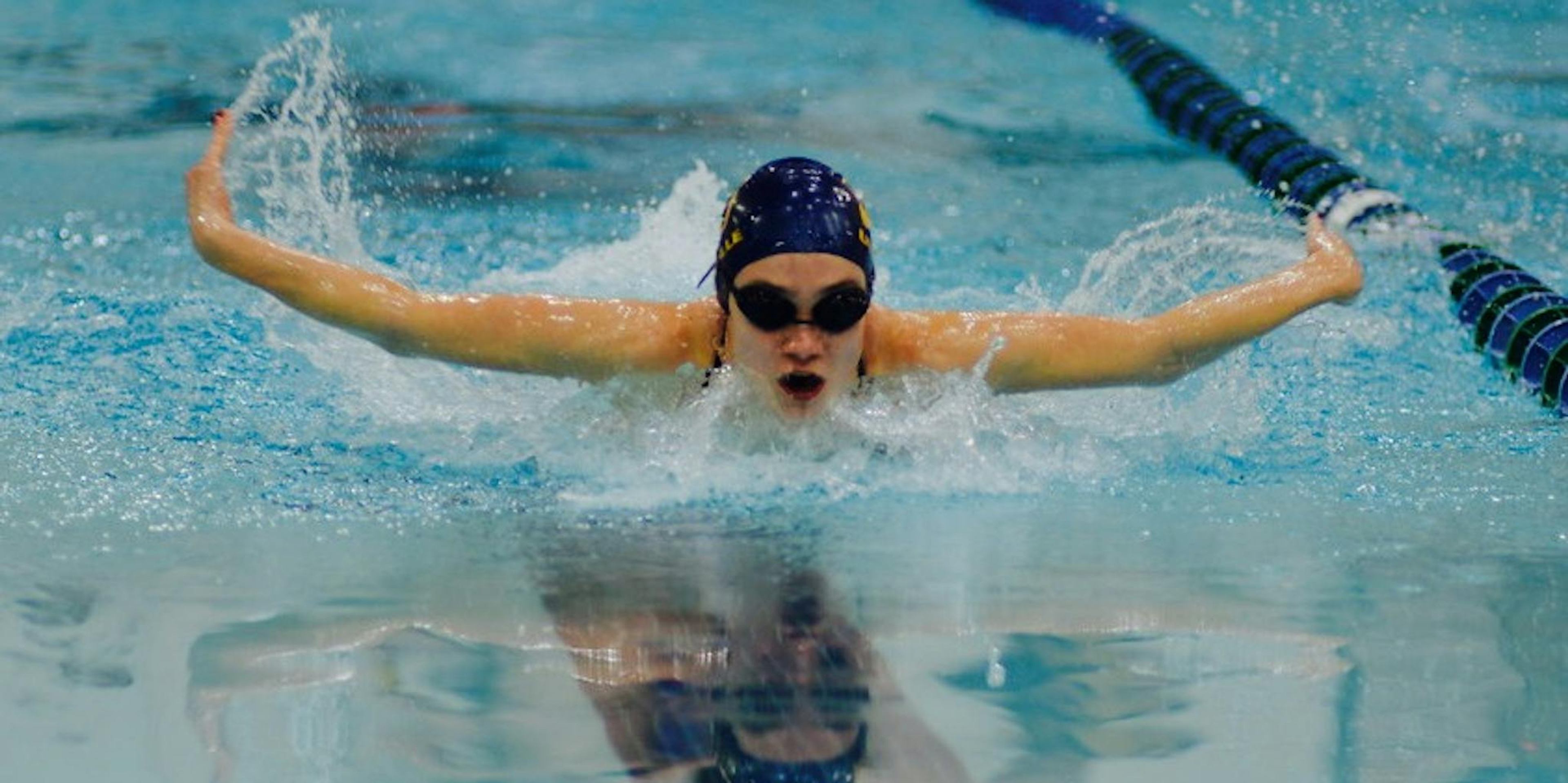 Camryn Carter competing in Swimming