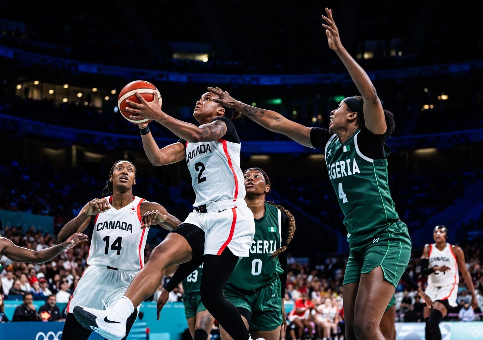Shay Colley competing in Basketball