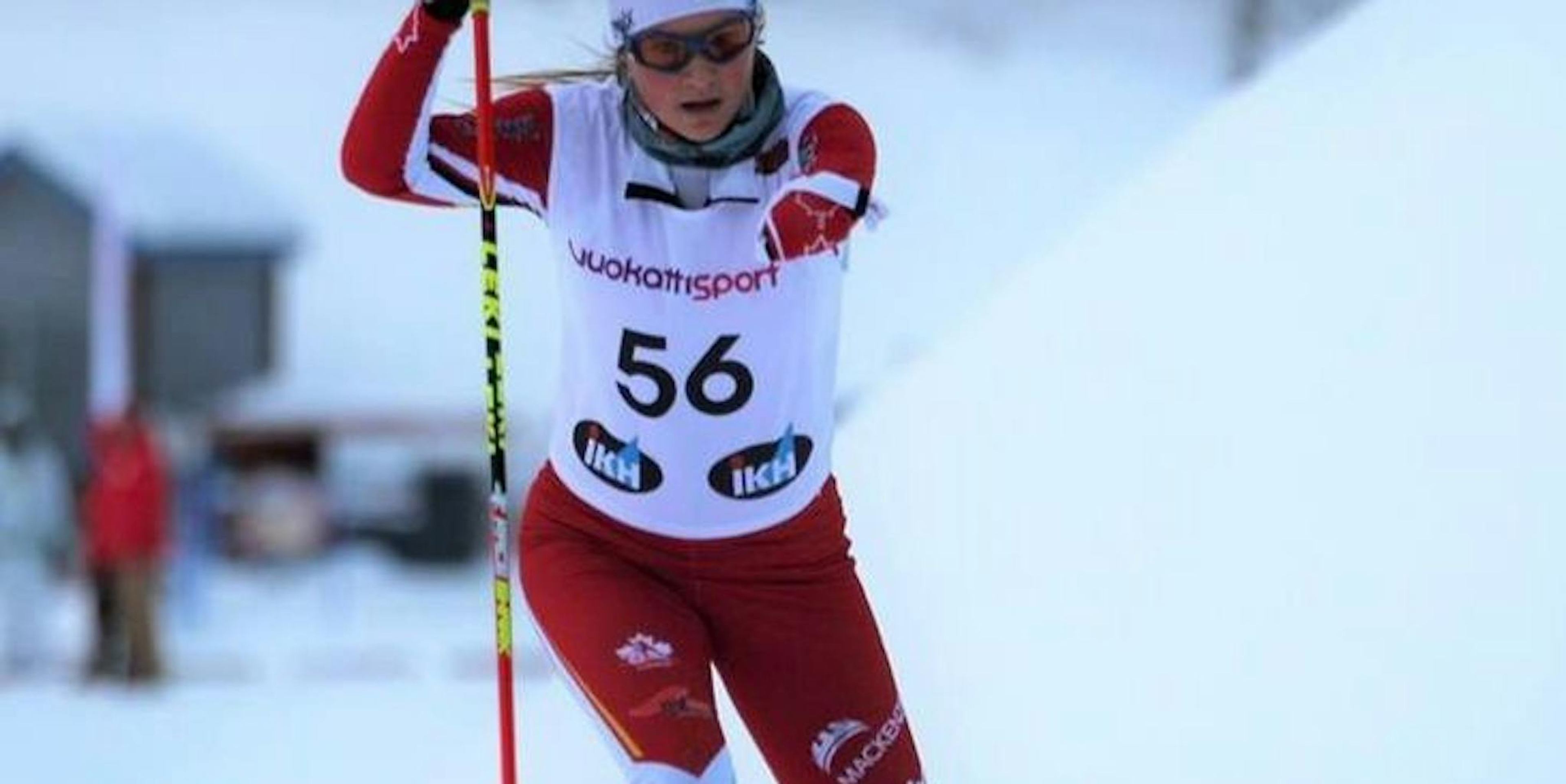 Brittany Hudak competing in Para Cross-Country Skiing