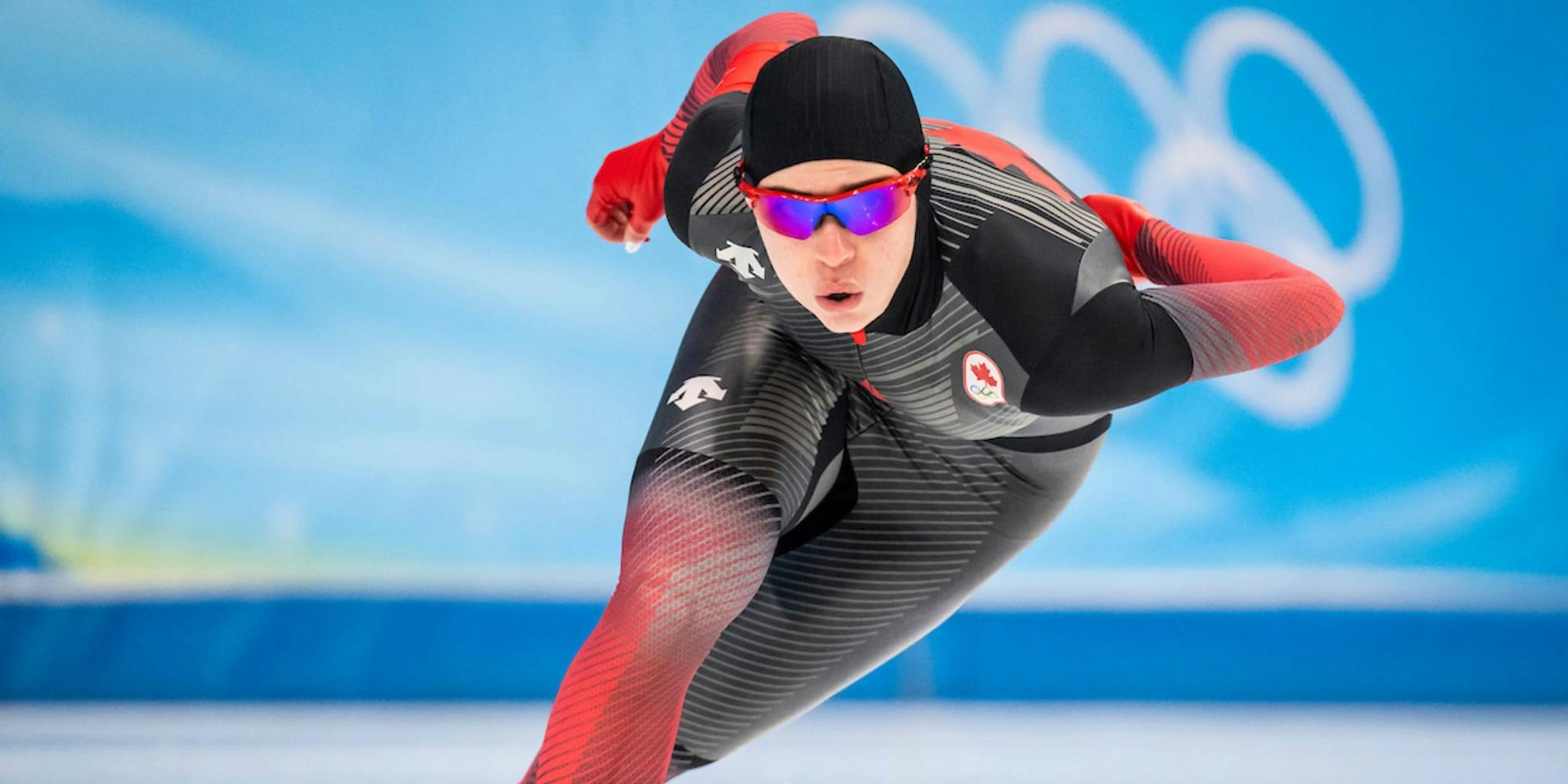 Brooklyn McDougall competing in Speed Skating