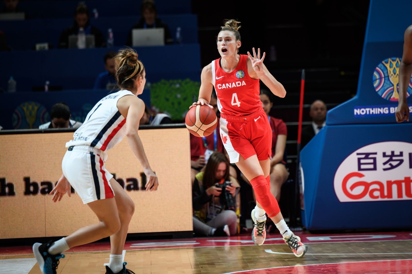 Sami Hill competing in Basketball