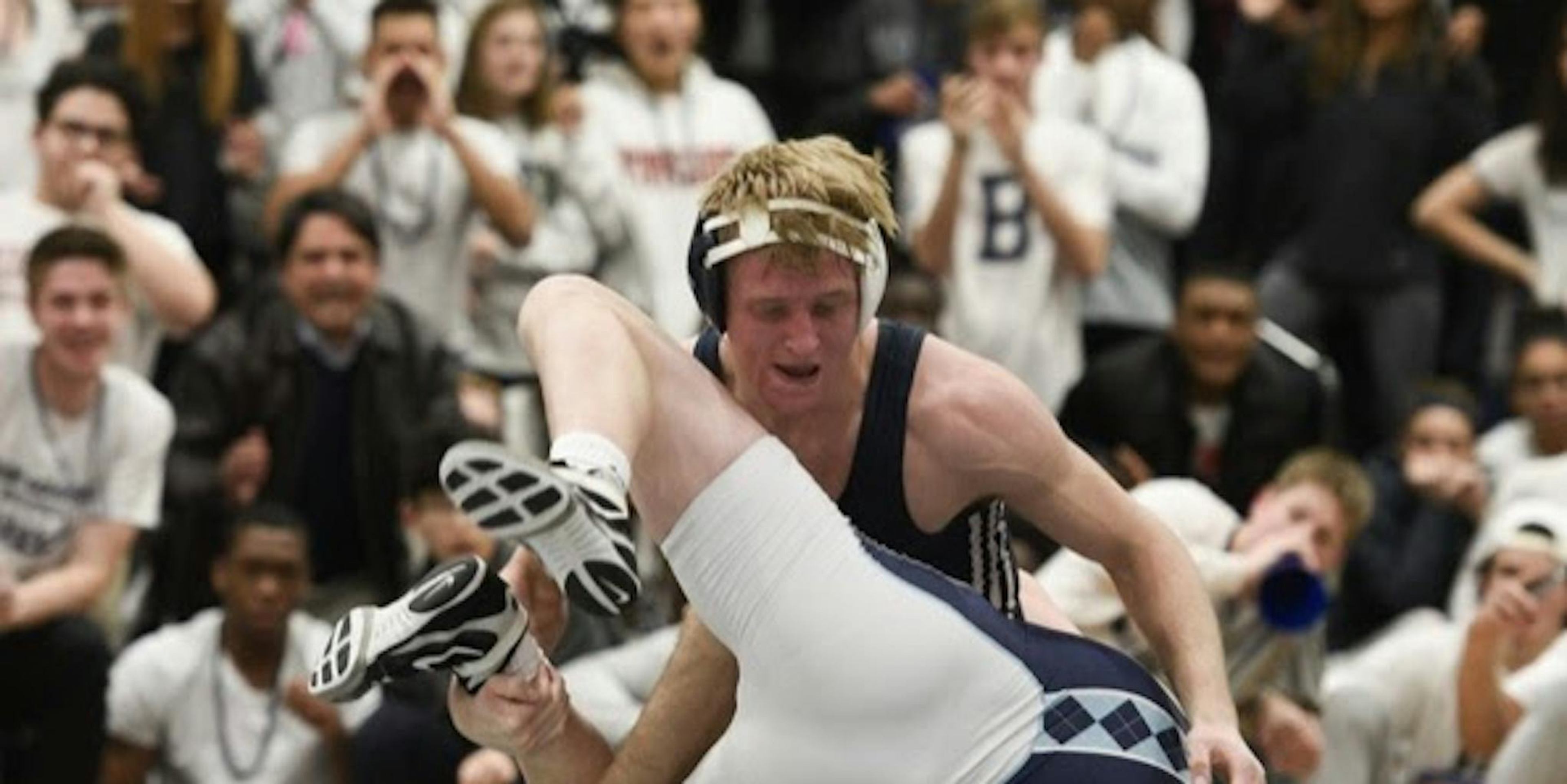William Kaiser competing in Wrestling