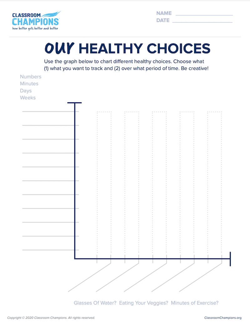 Preview image of a Healthy Choices graph worksheet