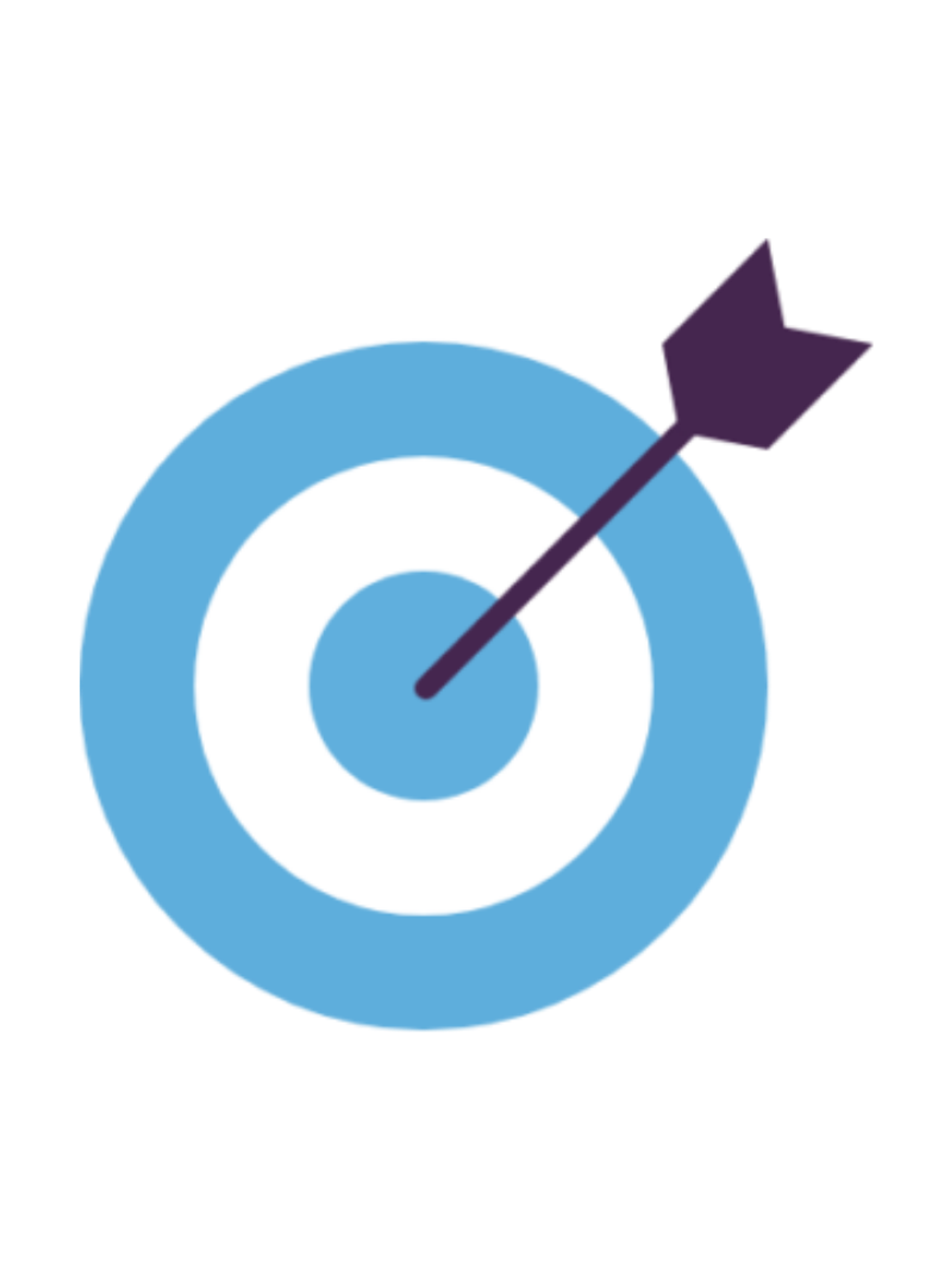 Icon of an arrow hitting the center of a target, representing a goal achieved.