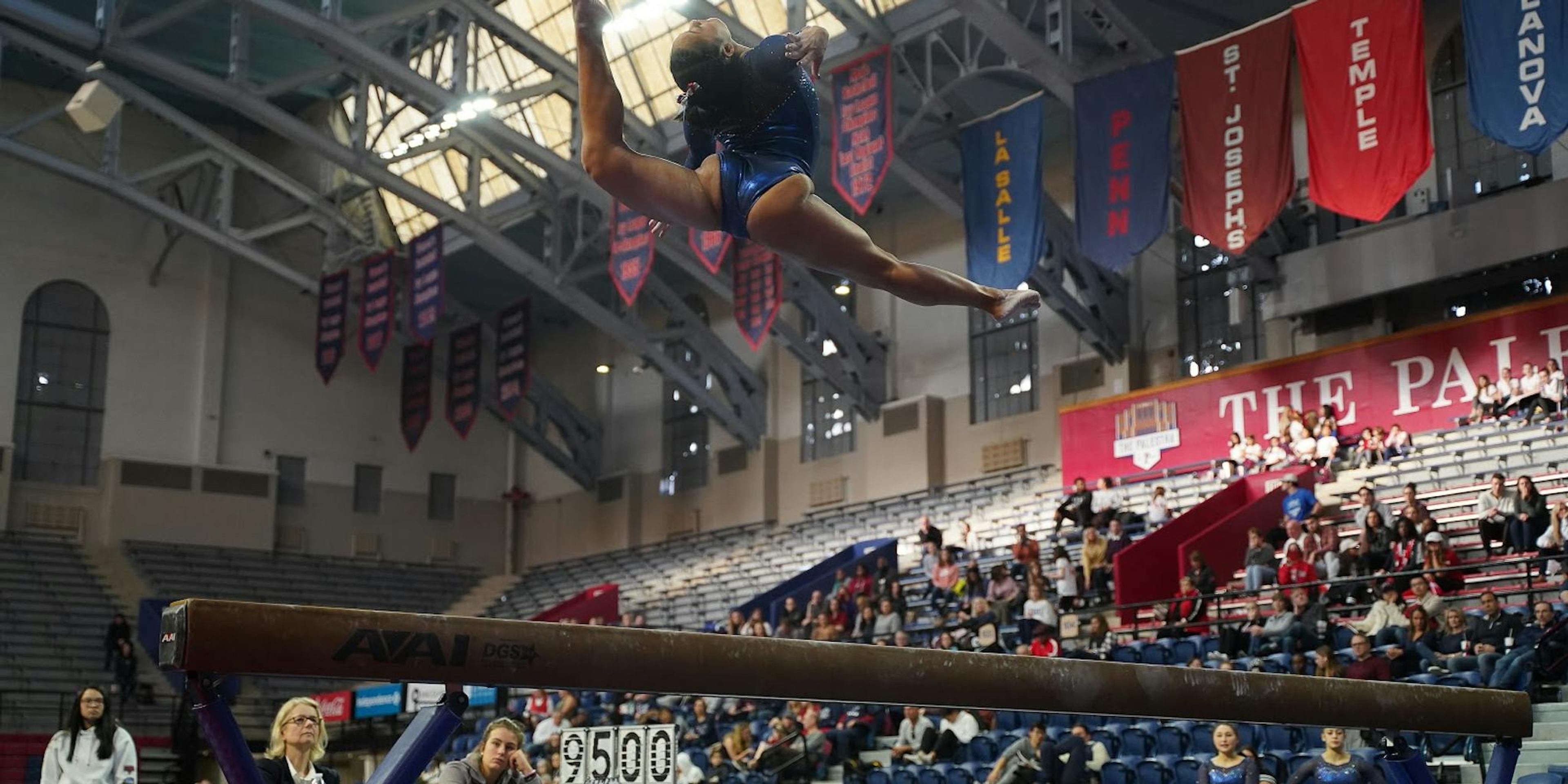 Natalie Yang competing in Gymnastics