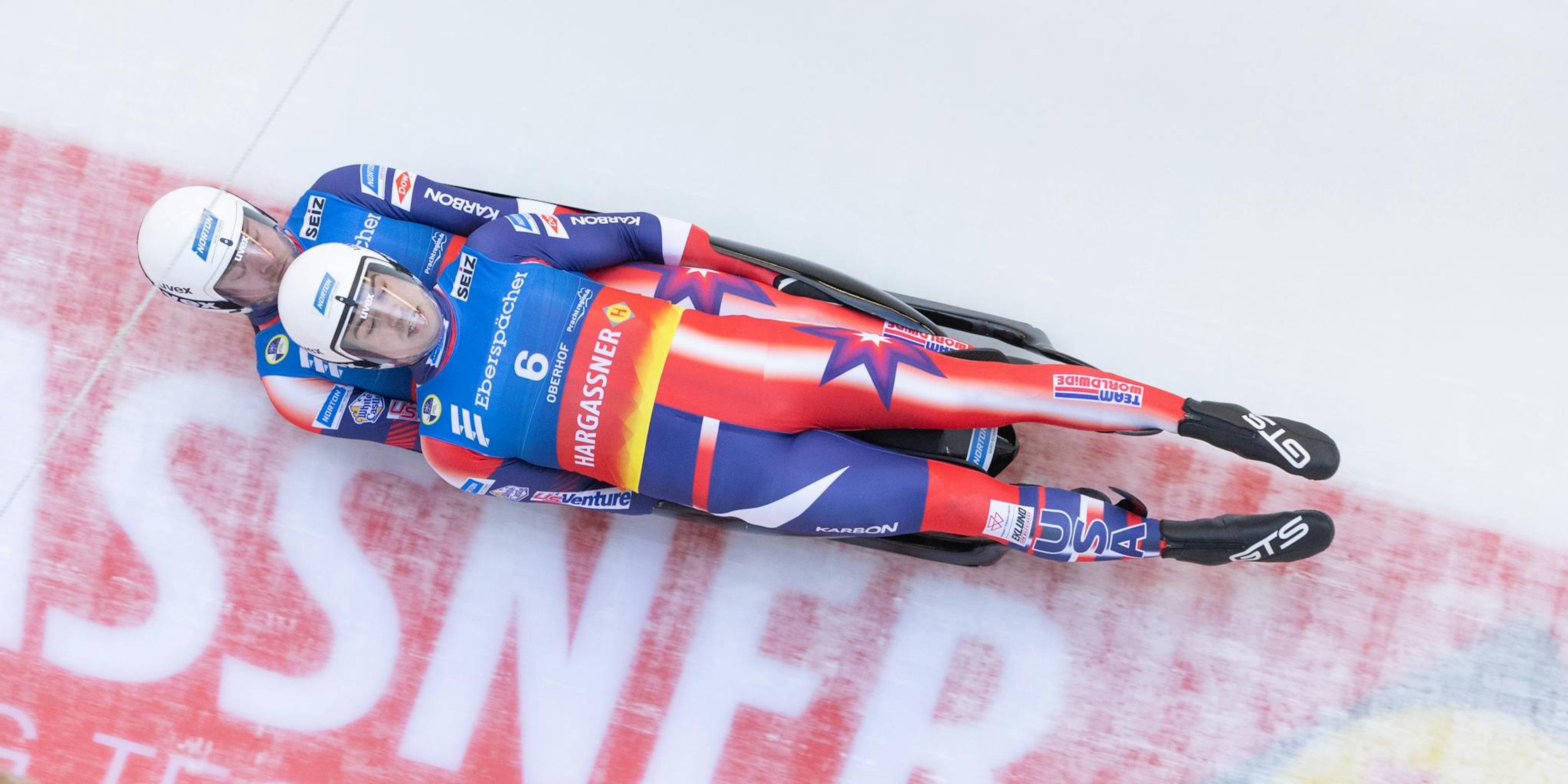 Sean Hollander competing in Luge