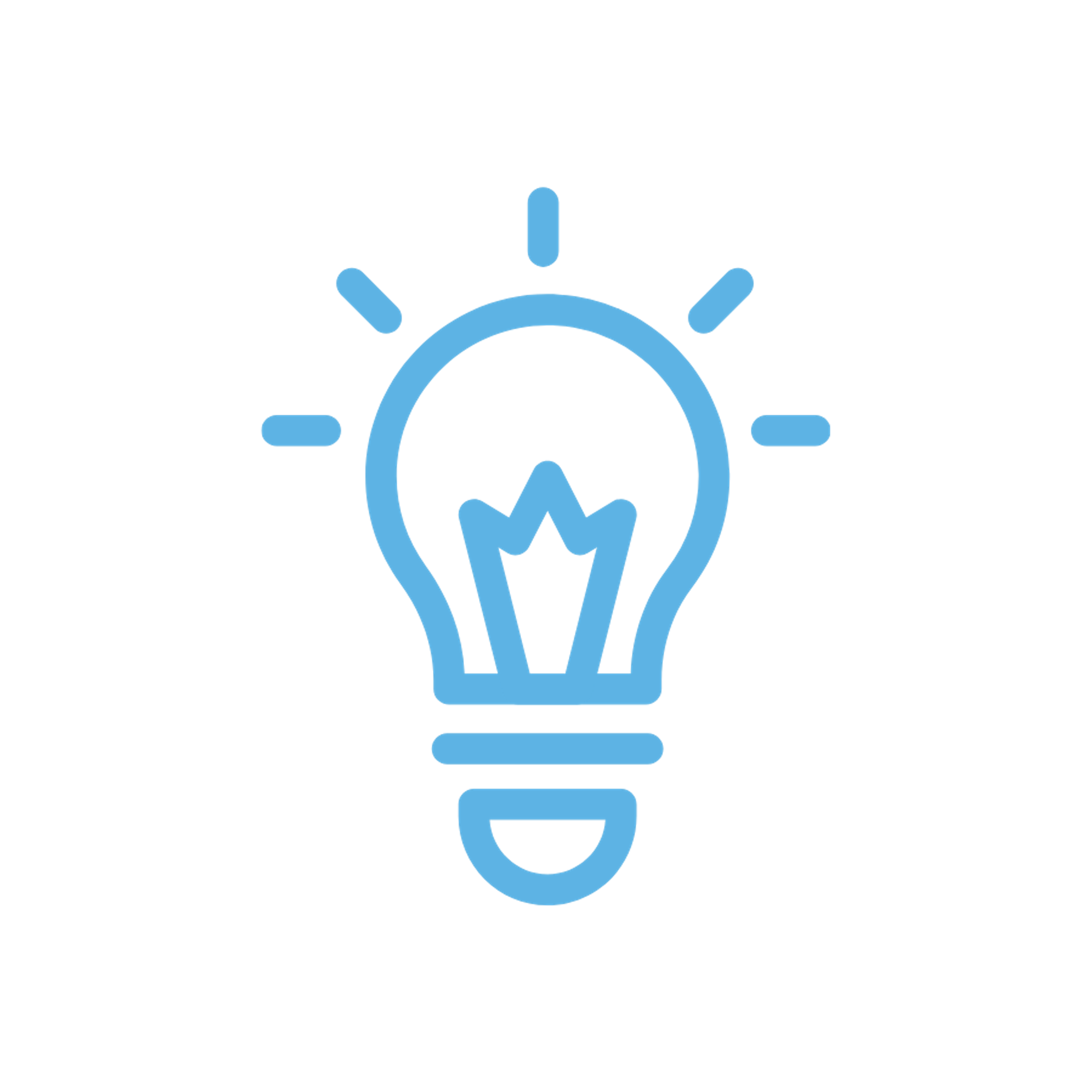 Glowing lightbulb icon