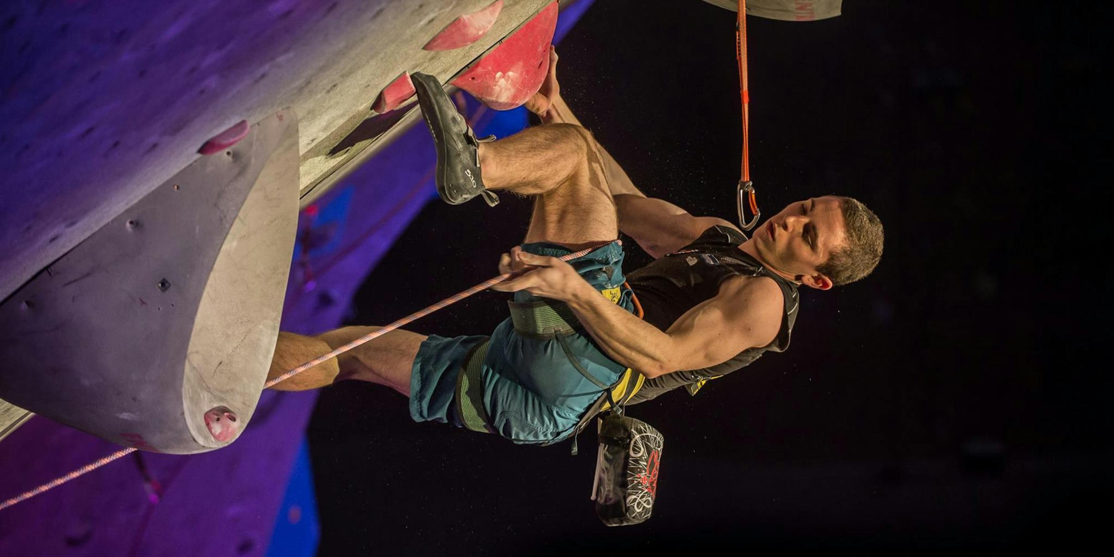 Josh Levin competing in Climbing