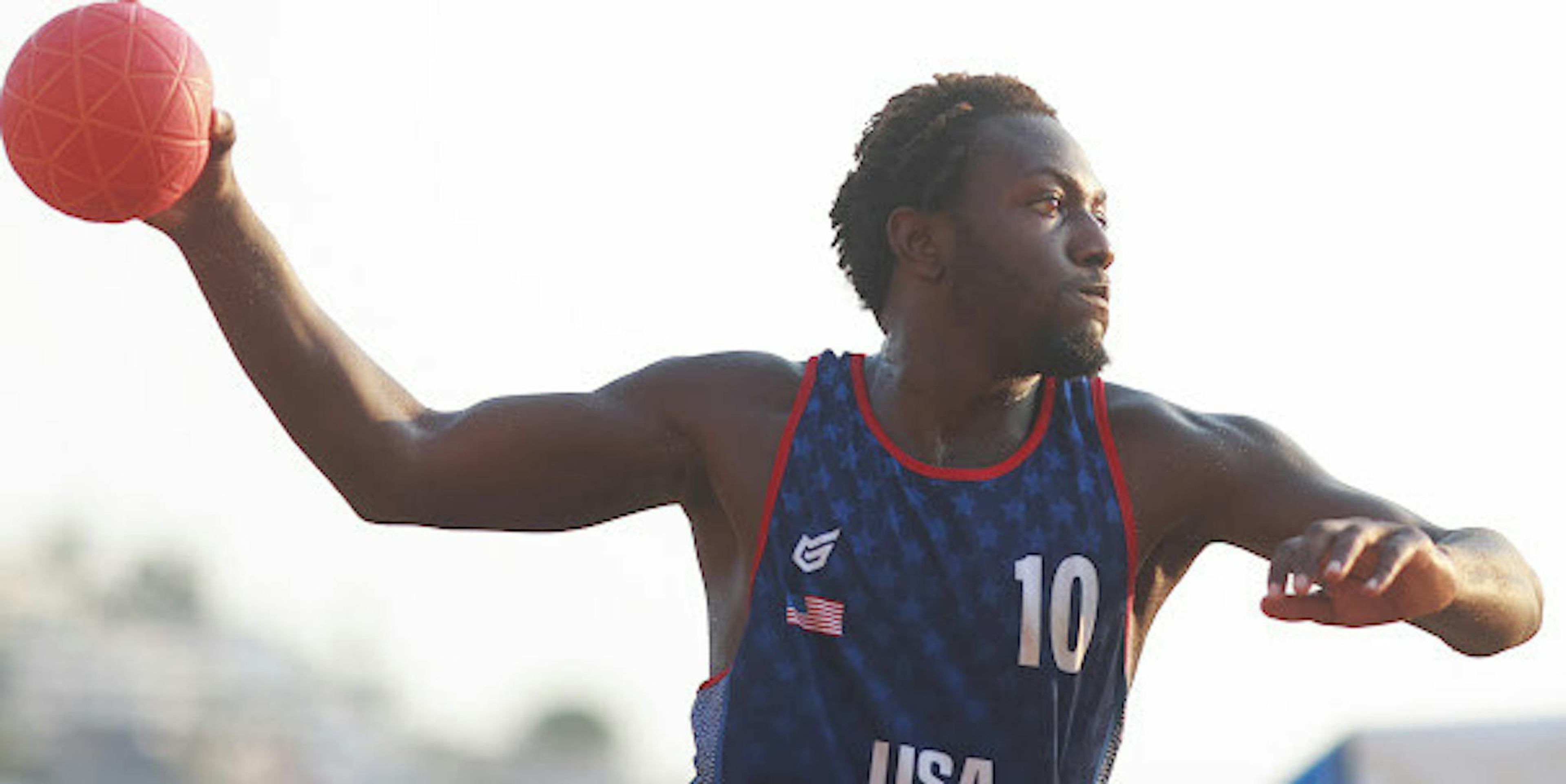 Ebiye Jeremy Udo-Udoma competing in Handball