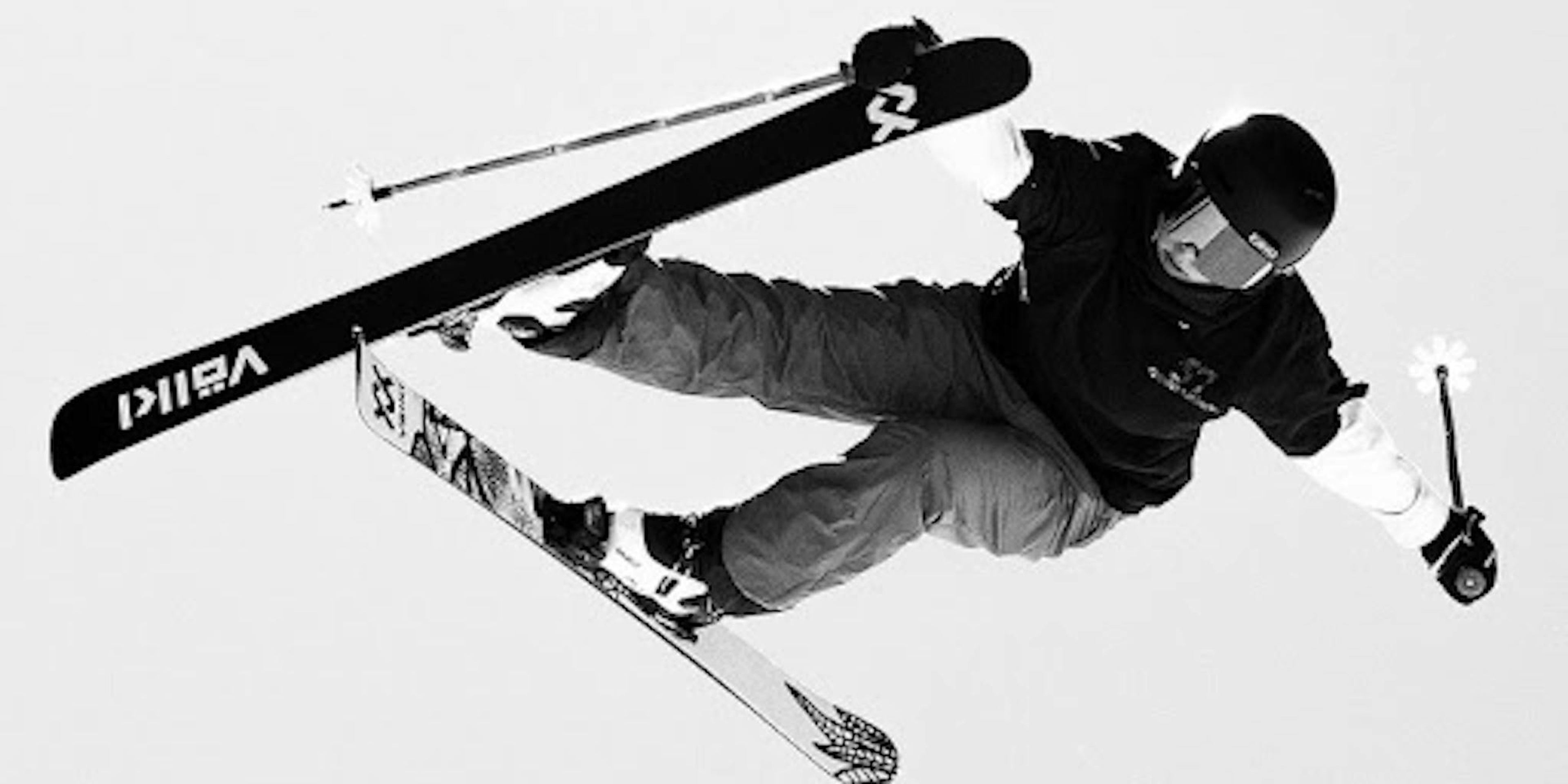 Carly Margulies competing in Freestyle Skiing
