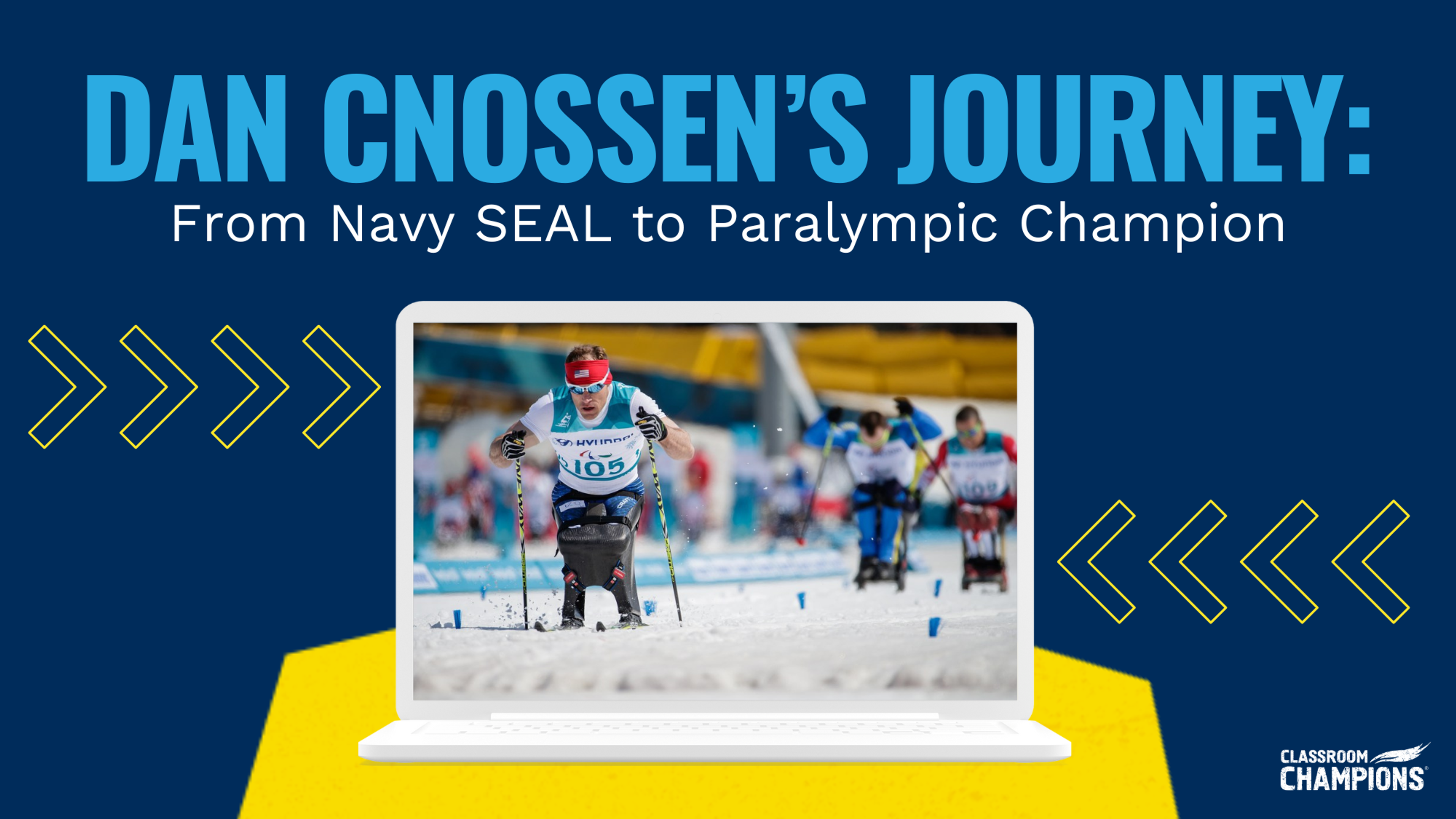 Dan Cnossen races in Nordic sit-skiing competition, illustrating his journey from Navy SEAL to Paralympic champion.