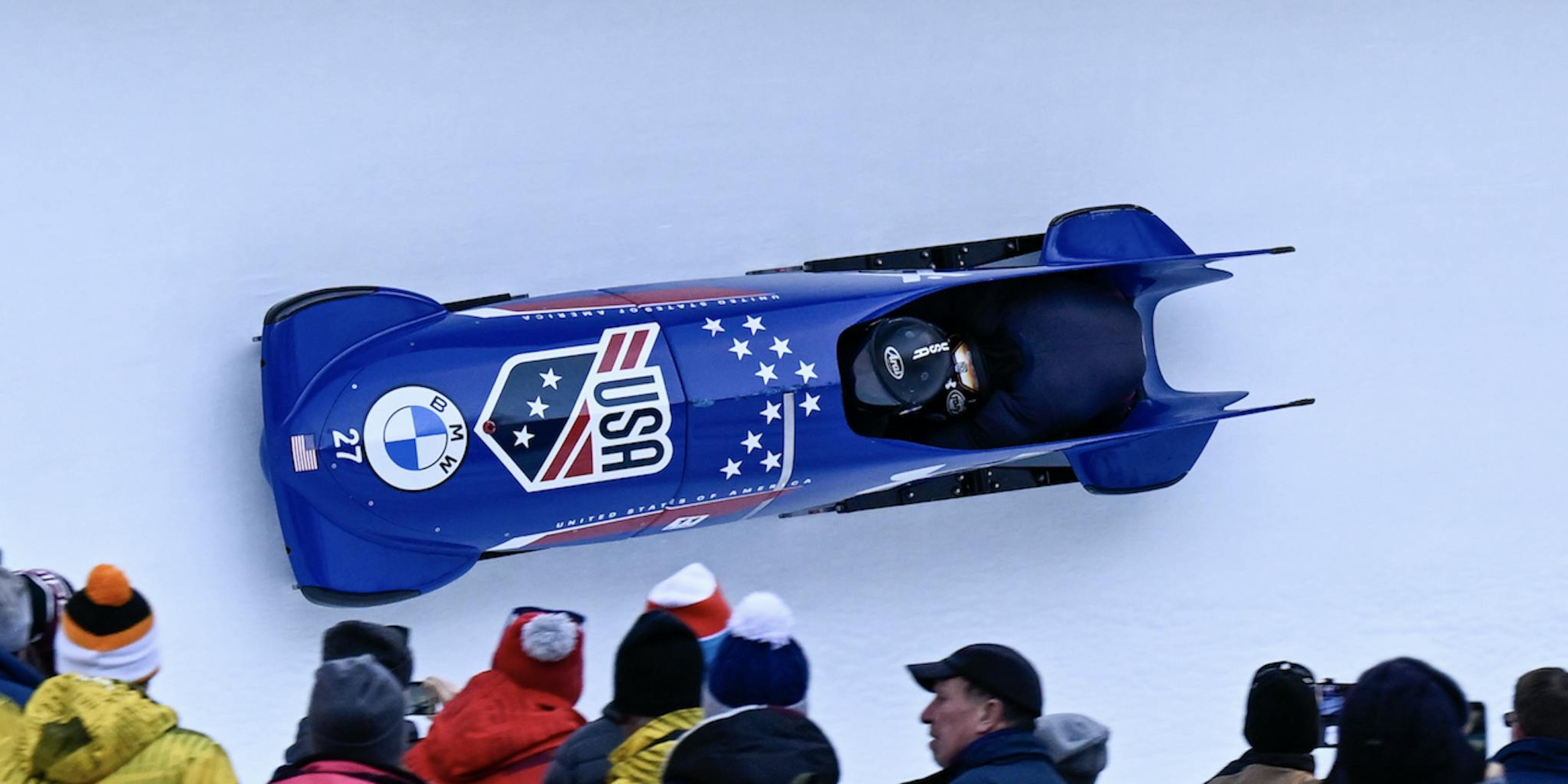 Macy Tarlton competing in Bobsleigh