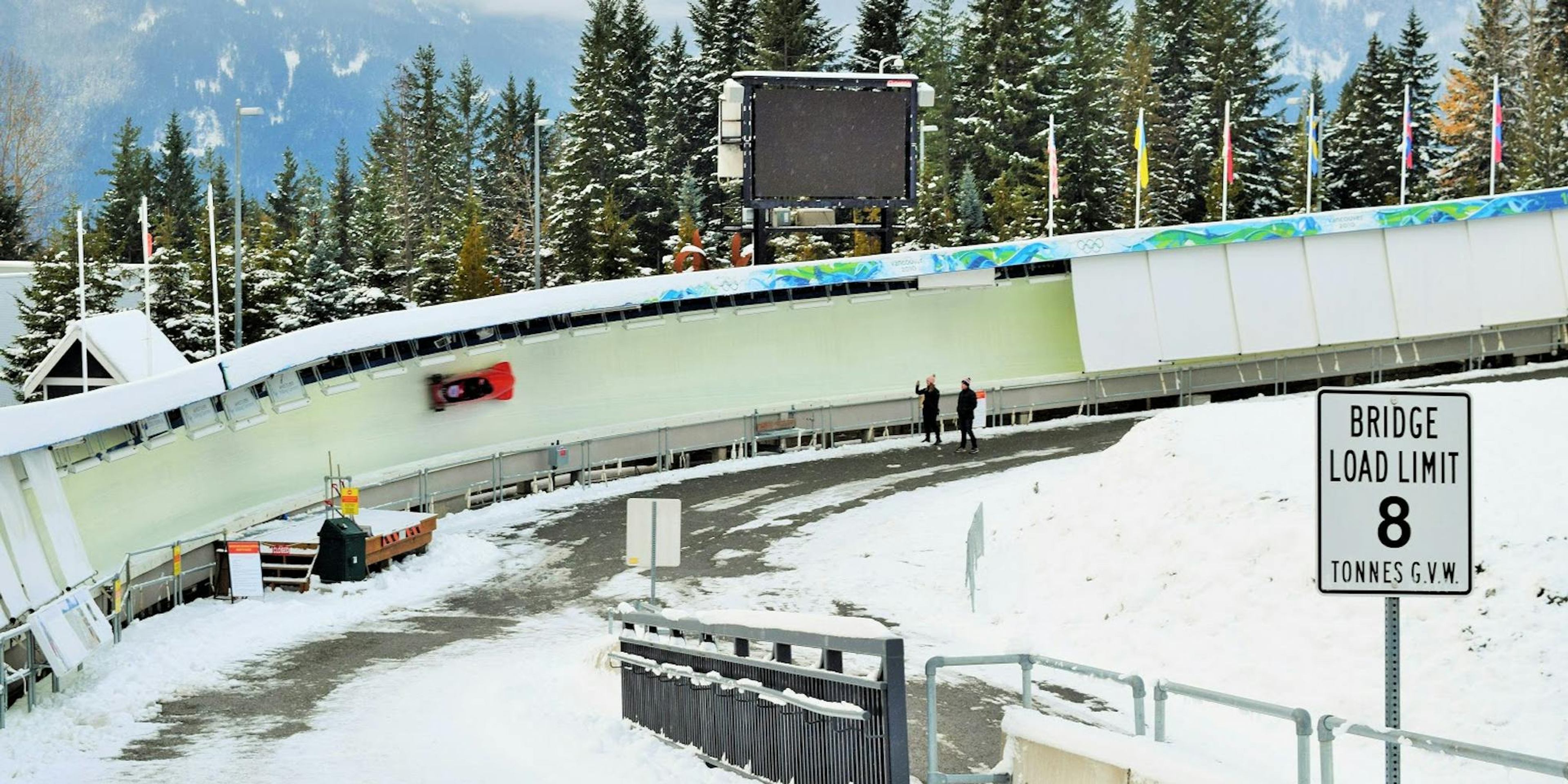 Kori Hol competing in Bobsleigh