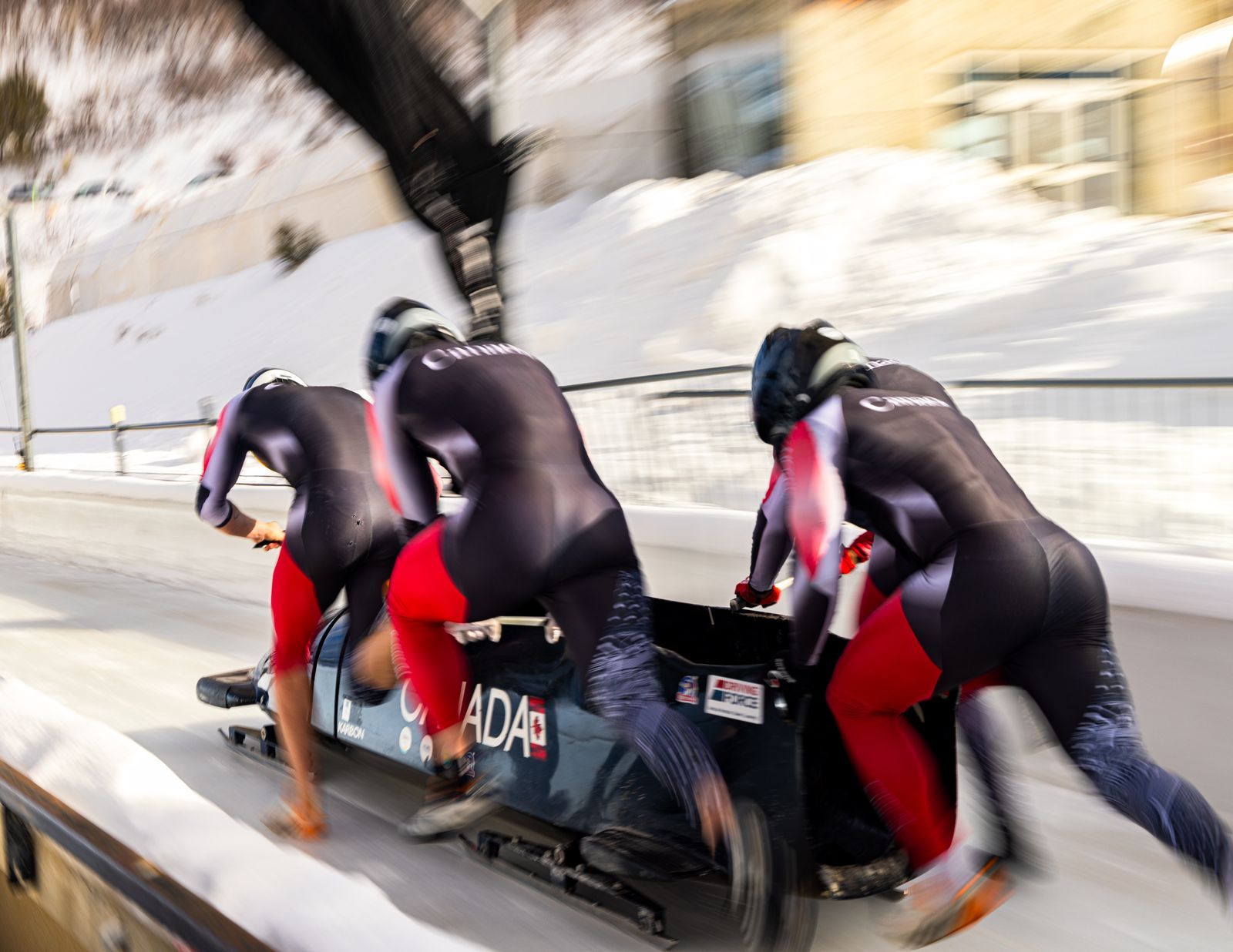Tobi Ade competing in Bobsleigh