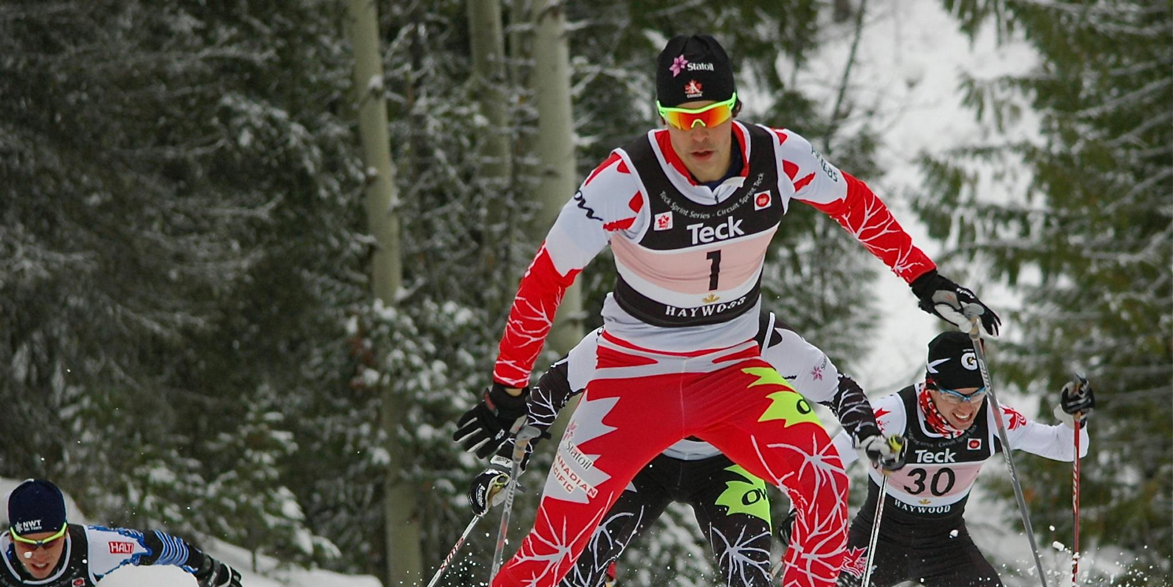 Jesse Cockney competing in Cross-Country Skiing