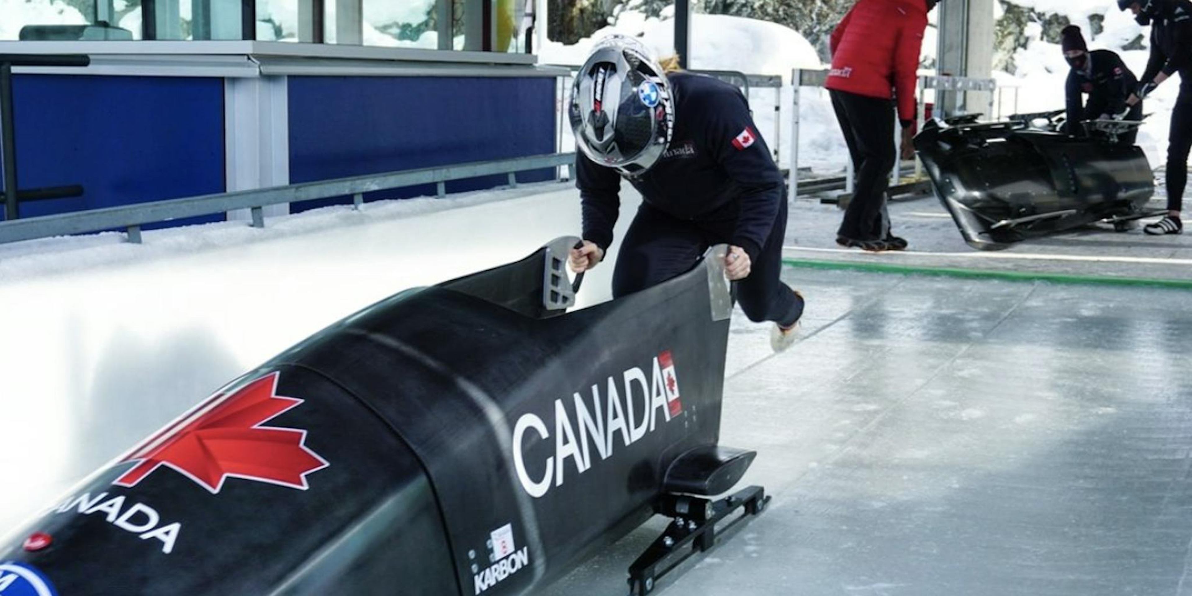 Melissa Lotholz competing in Bobsleigh
