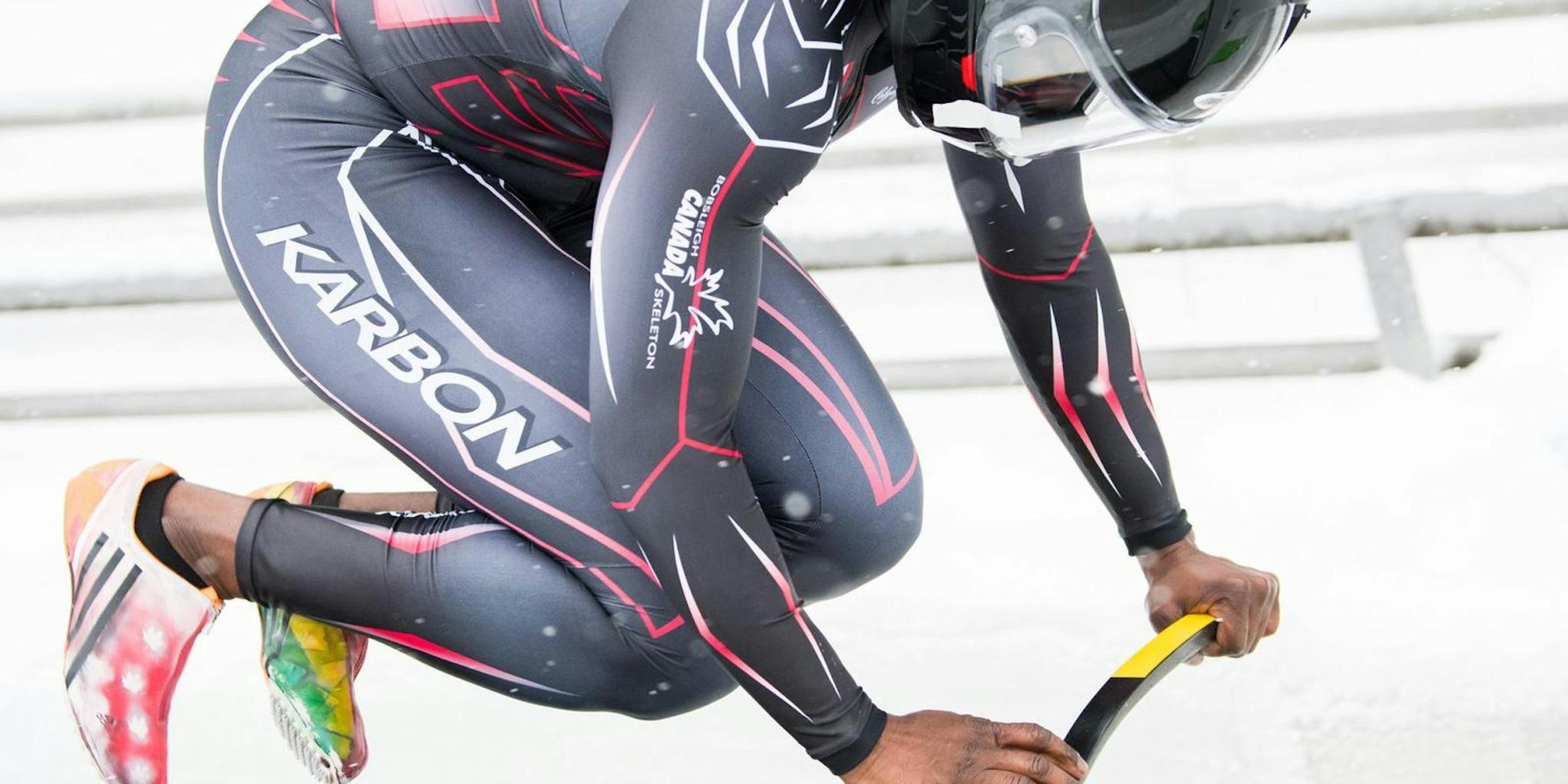 Cynthia Appiah competing in Bobsleigh