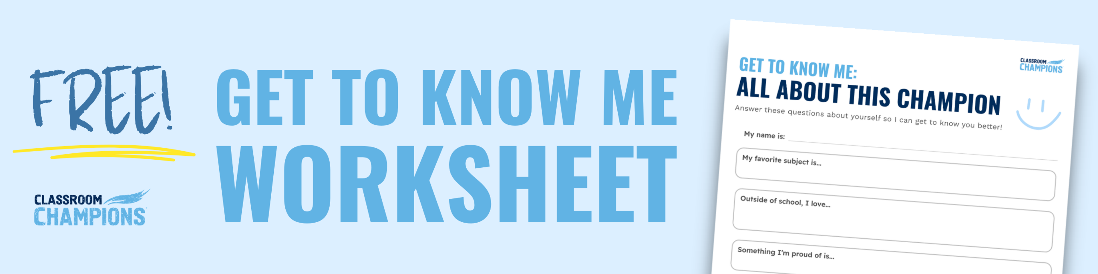 Free! Get to know me worksheet preview