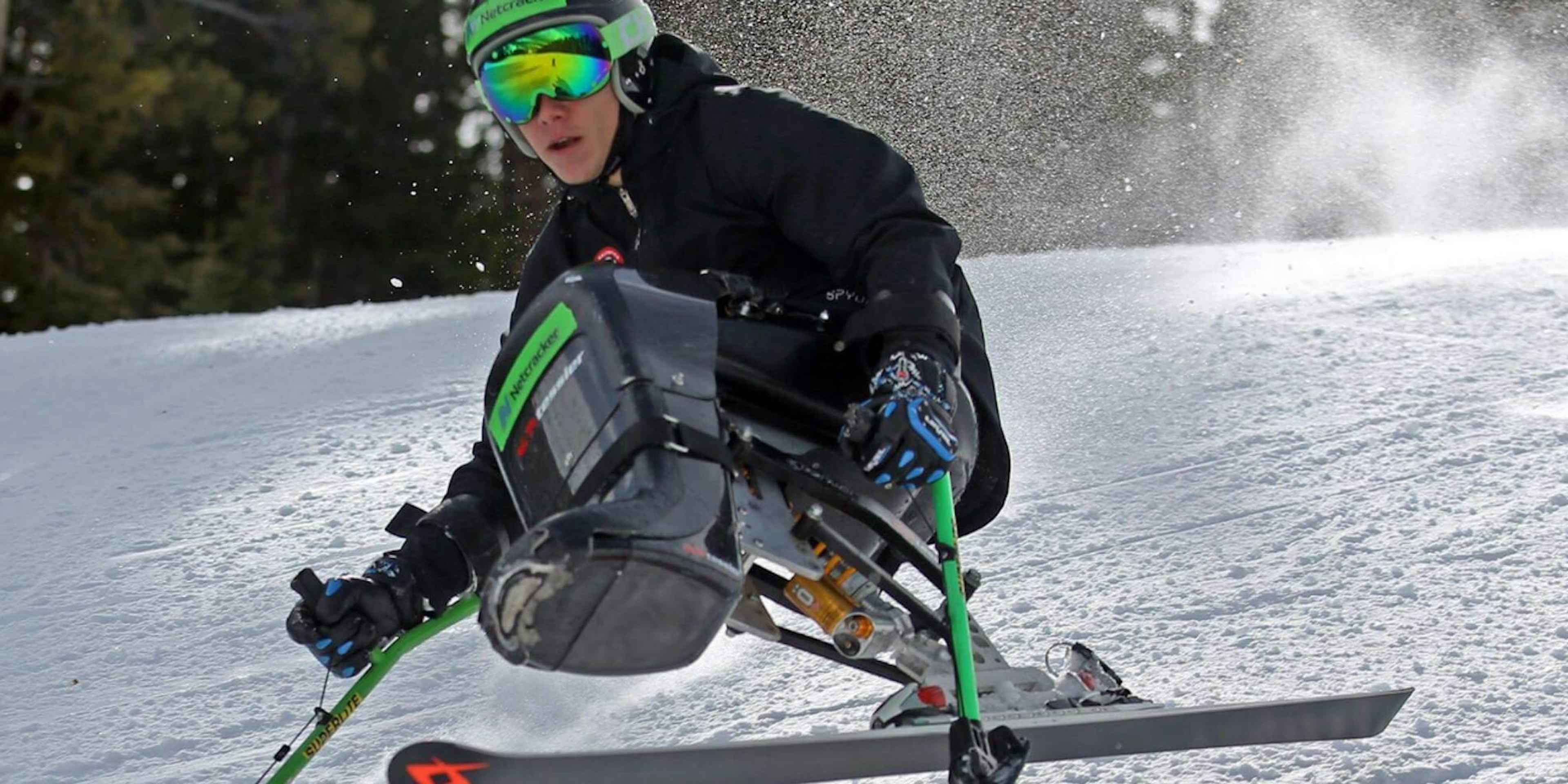 Andrew Kurka competing in Para Alpine Skiing