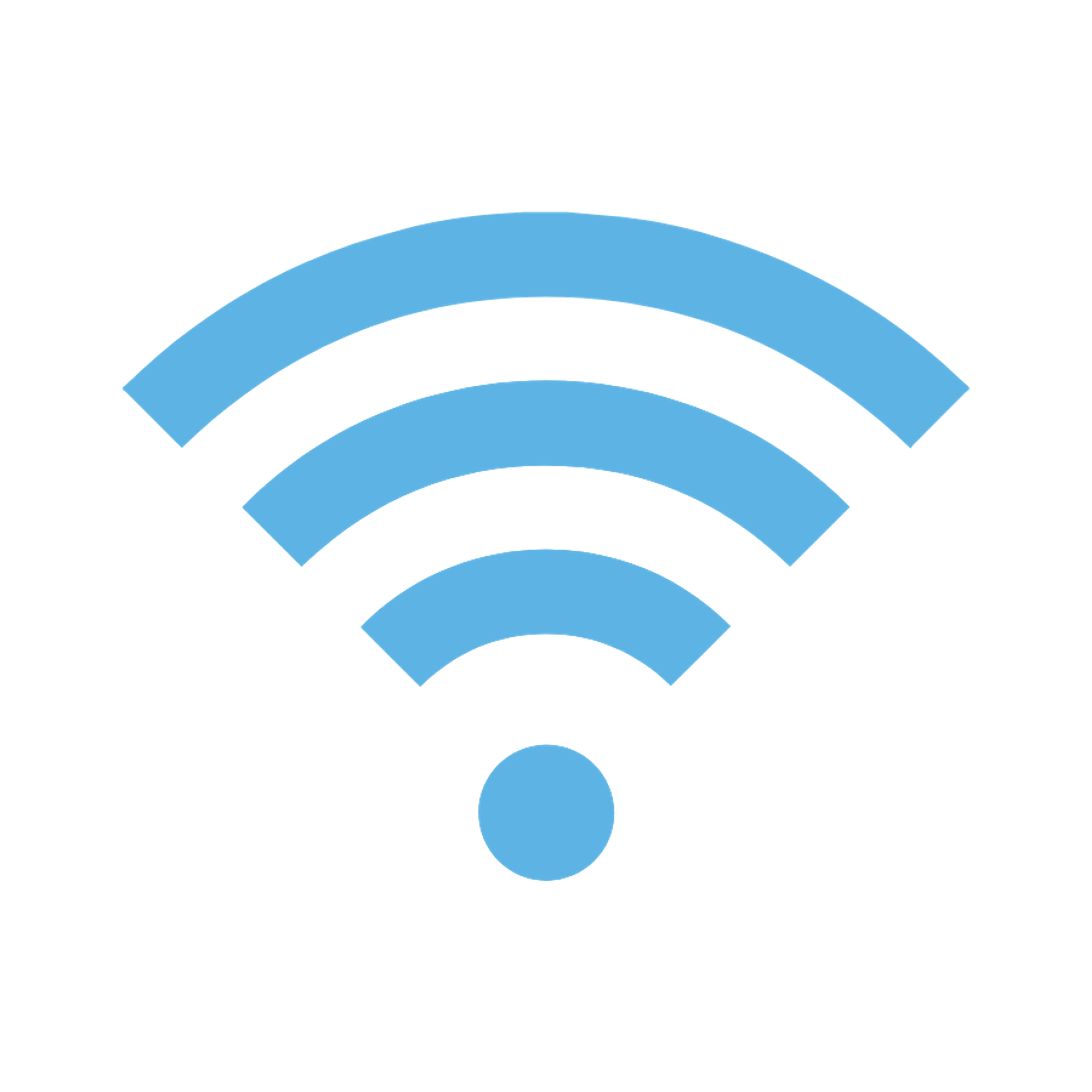 Wi-Fi signal icon with three arcs above a dot