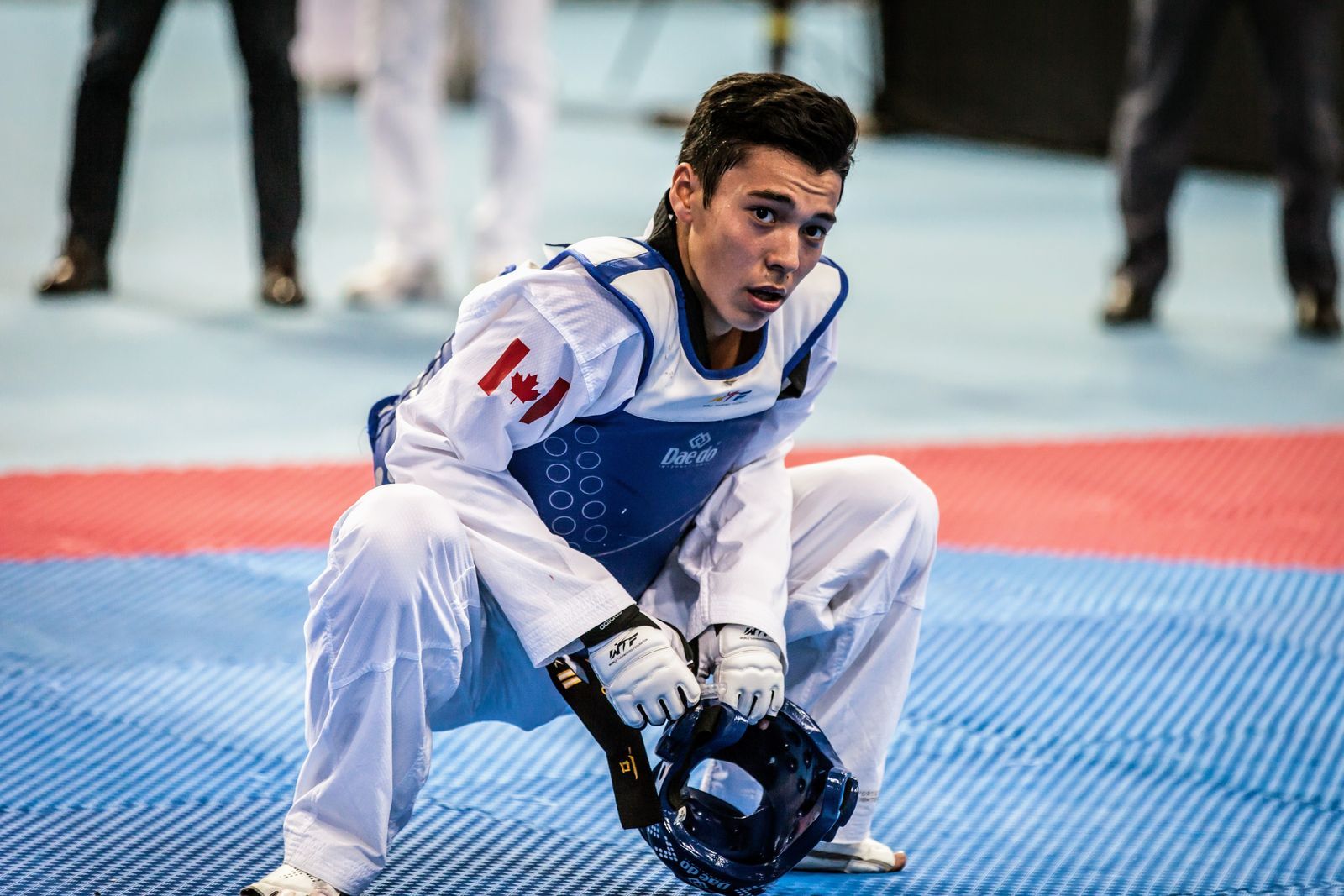 TaeKu Park competing in Taekwondo
