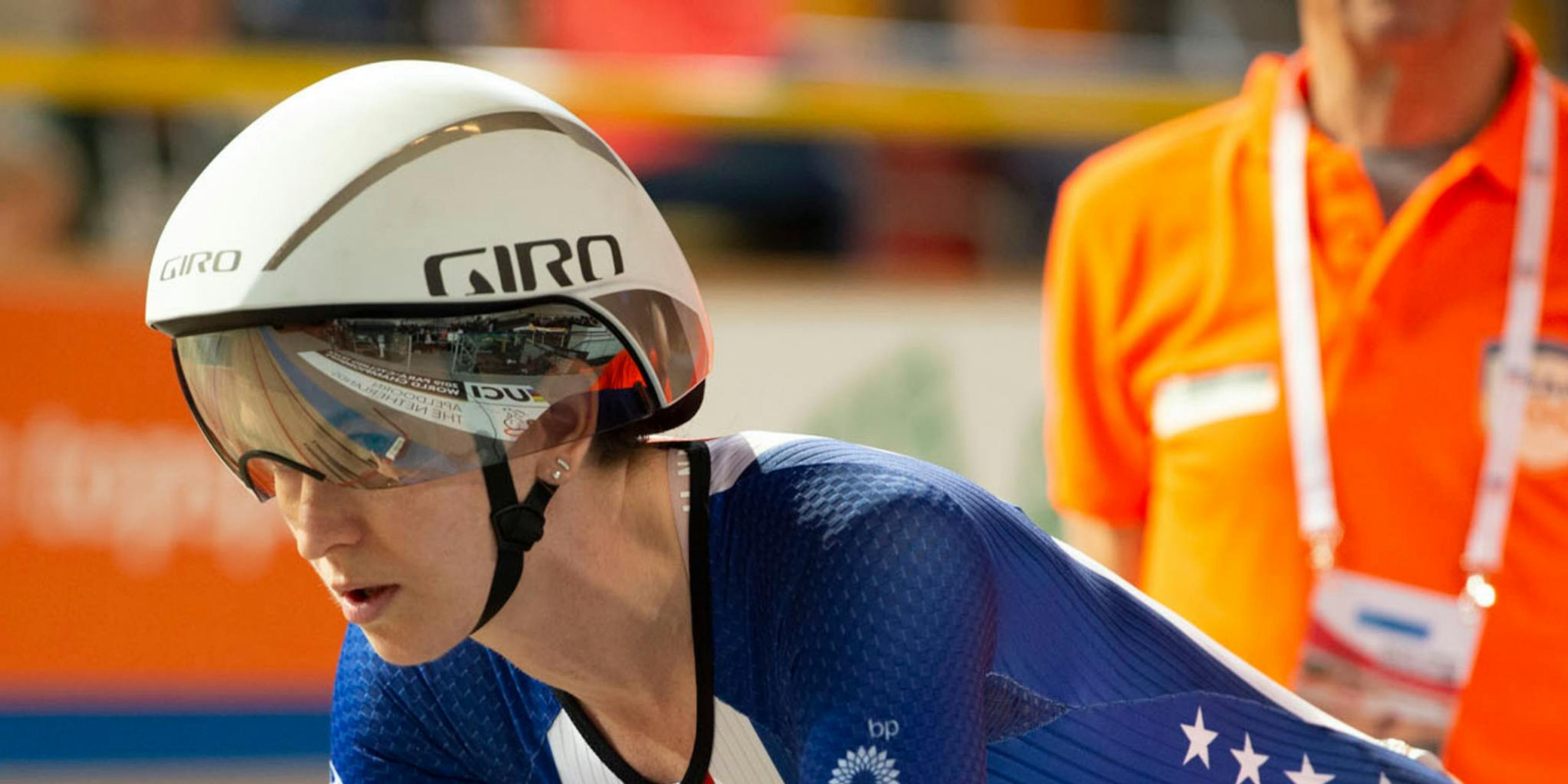 Sam Bosco competing in Cycling