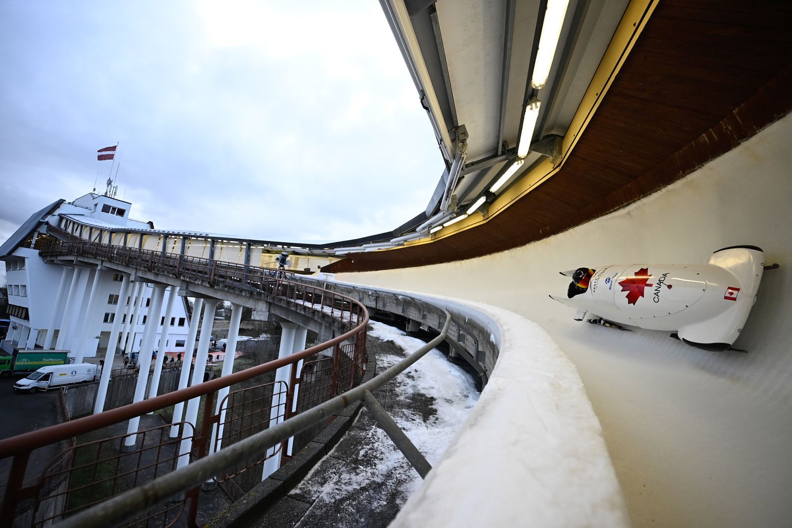 Amanda MacCarthy competing in Bobsleigh