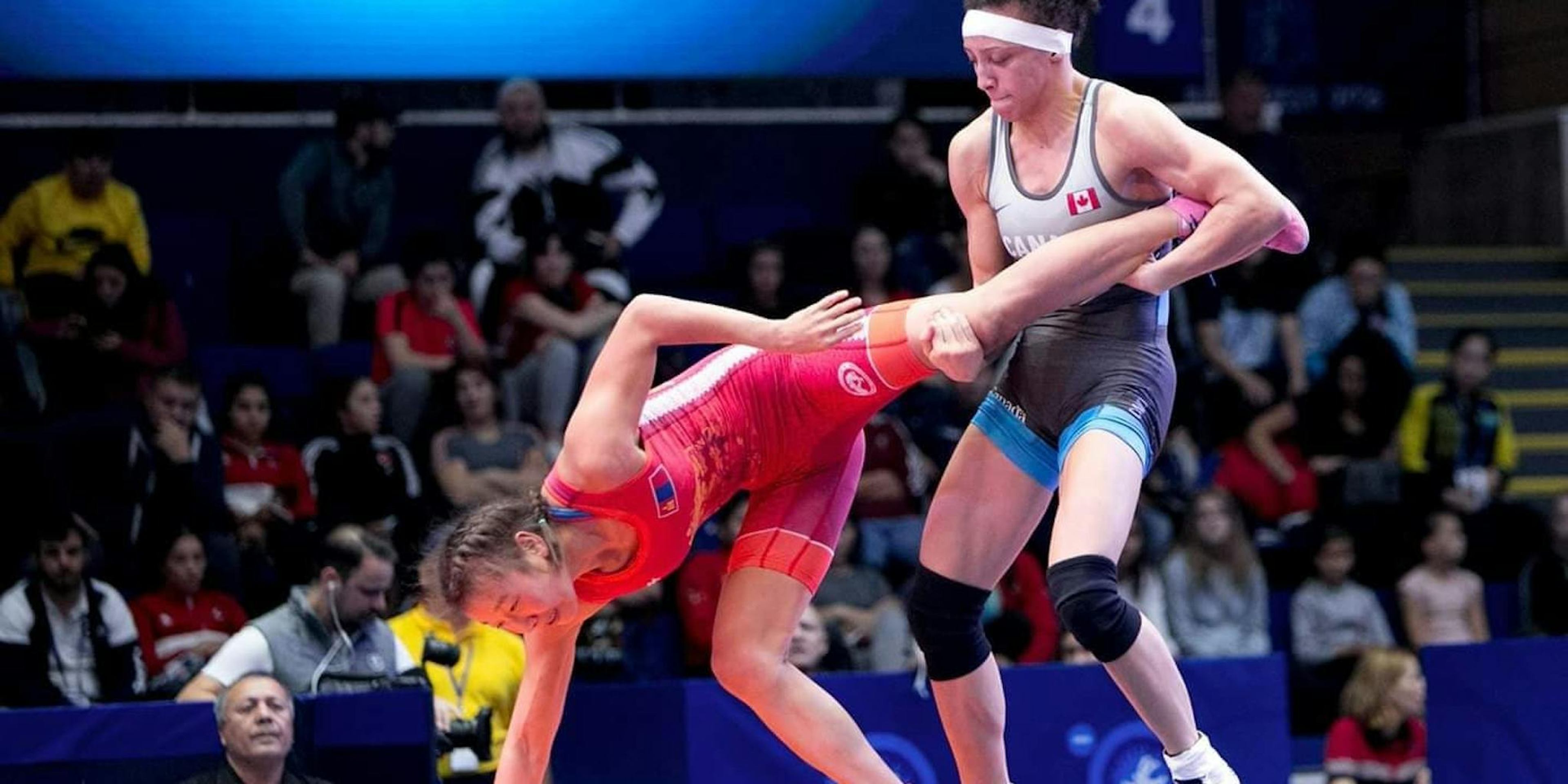Alex Town competing in Wrestling