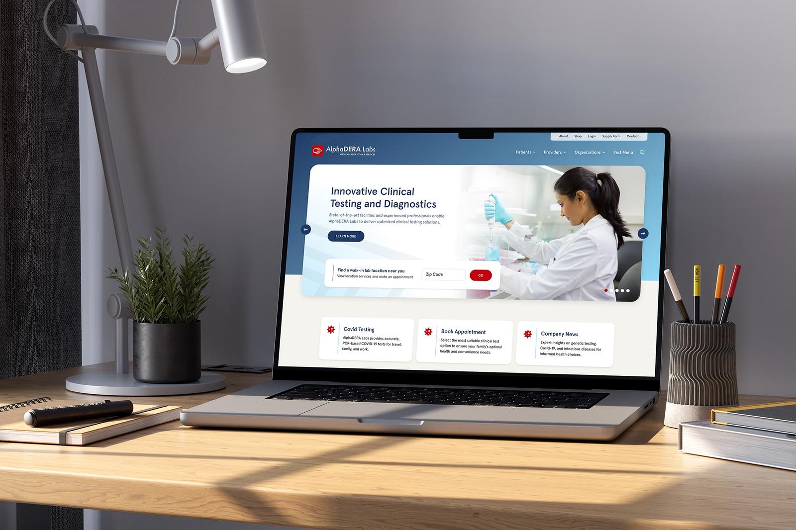 Alphadera Labs website