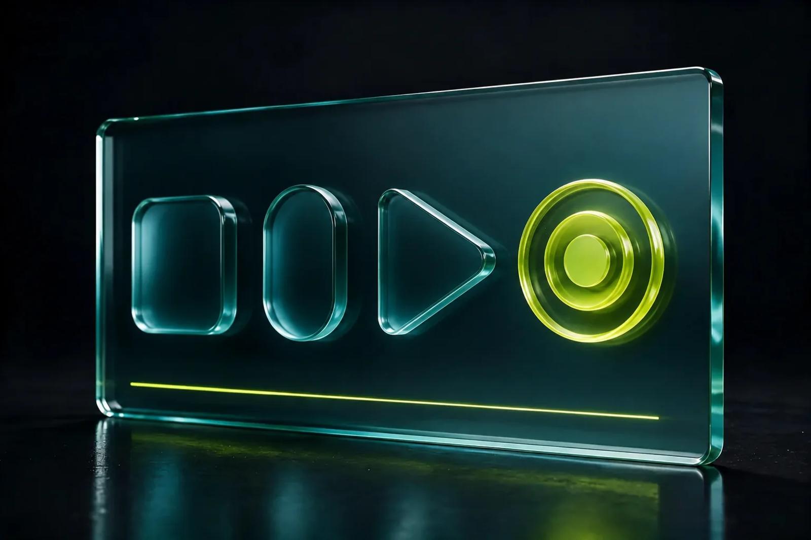 Paid media system with teal glass campaign and audience inputs, a media distribution symbol, and a Scaler lime performance target