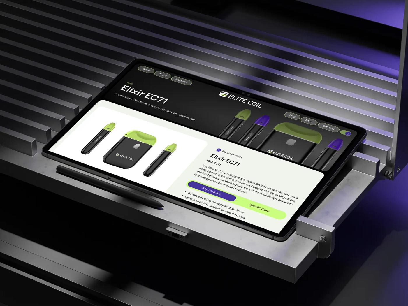 Product Showcase design detail