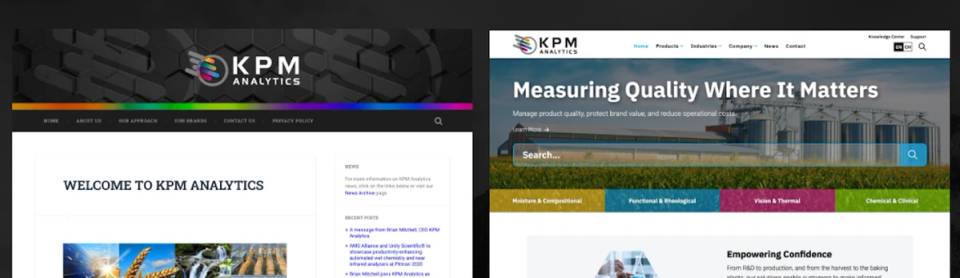 Comparing websites header side by side