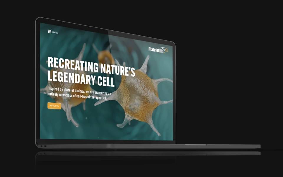 PlateletBio home page header section
