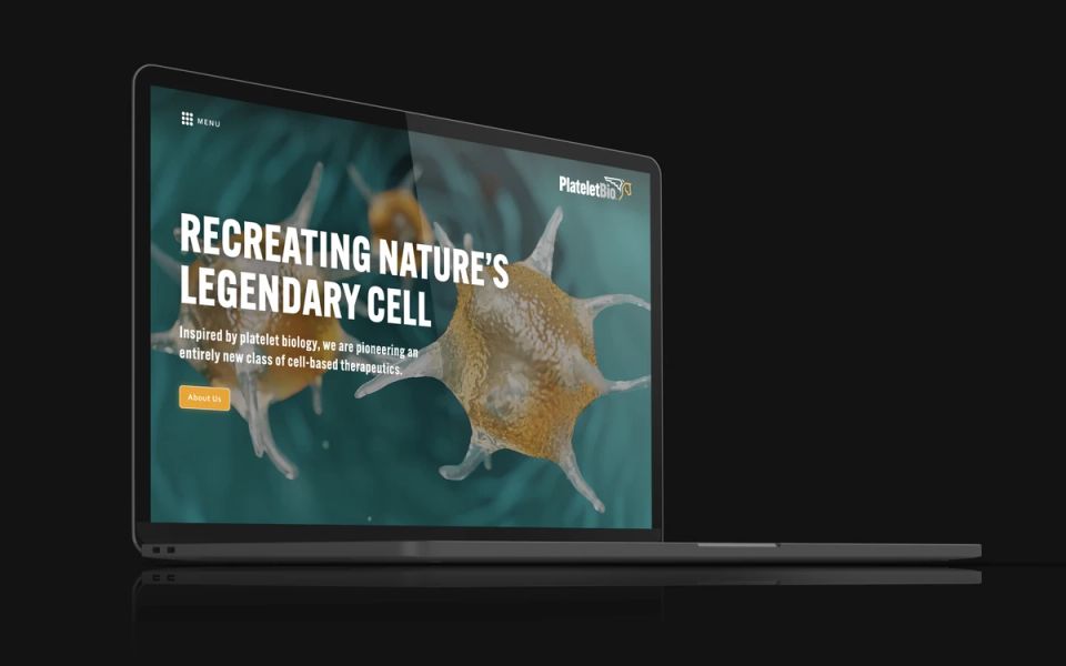 PlateletBio home page header section