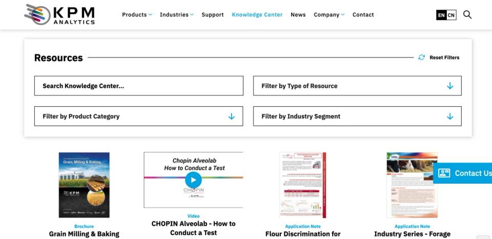 Resource knowledge center website