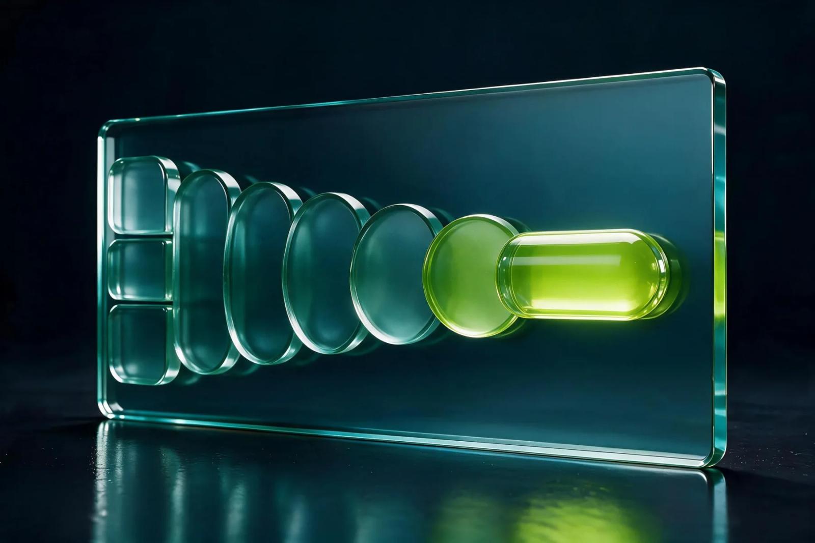 Teal glass market segments progressing toward a selected Scaler lime position