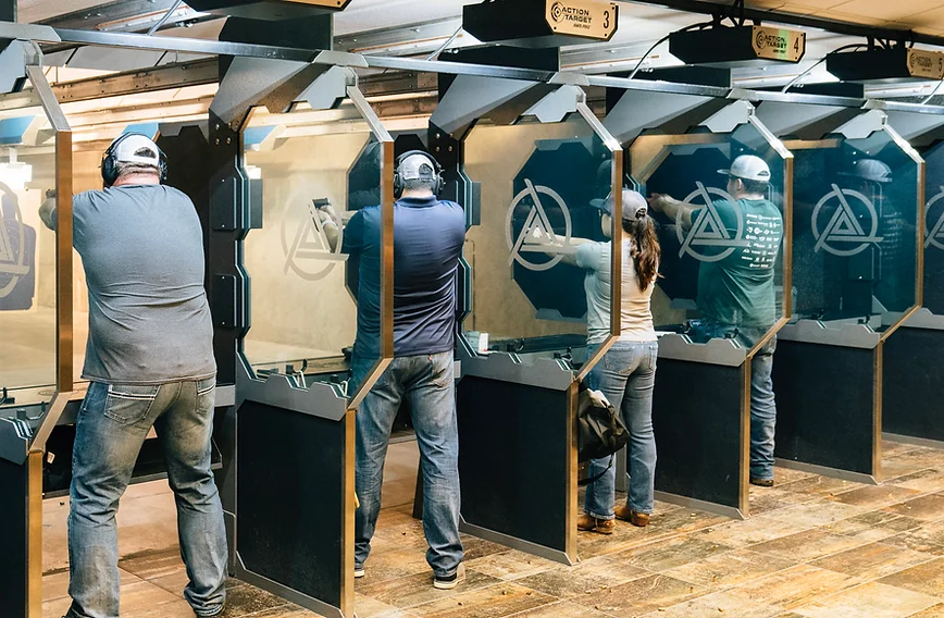 people at firing range